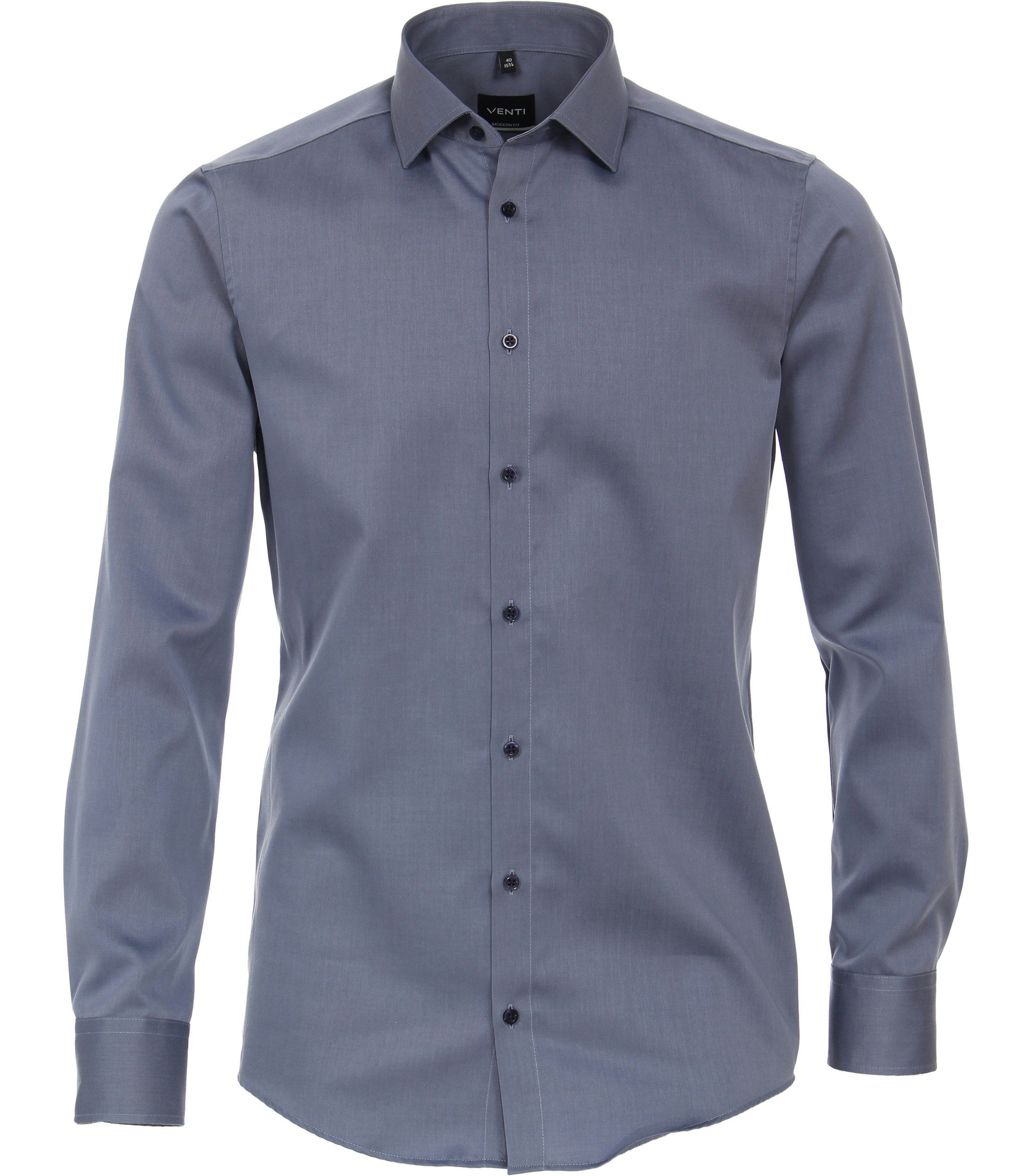 Businesshemd im unifarbenen Design in der Farbe Mittelblau