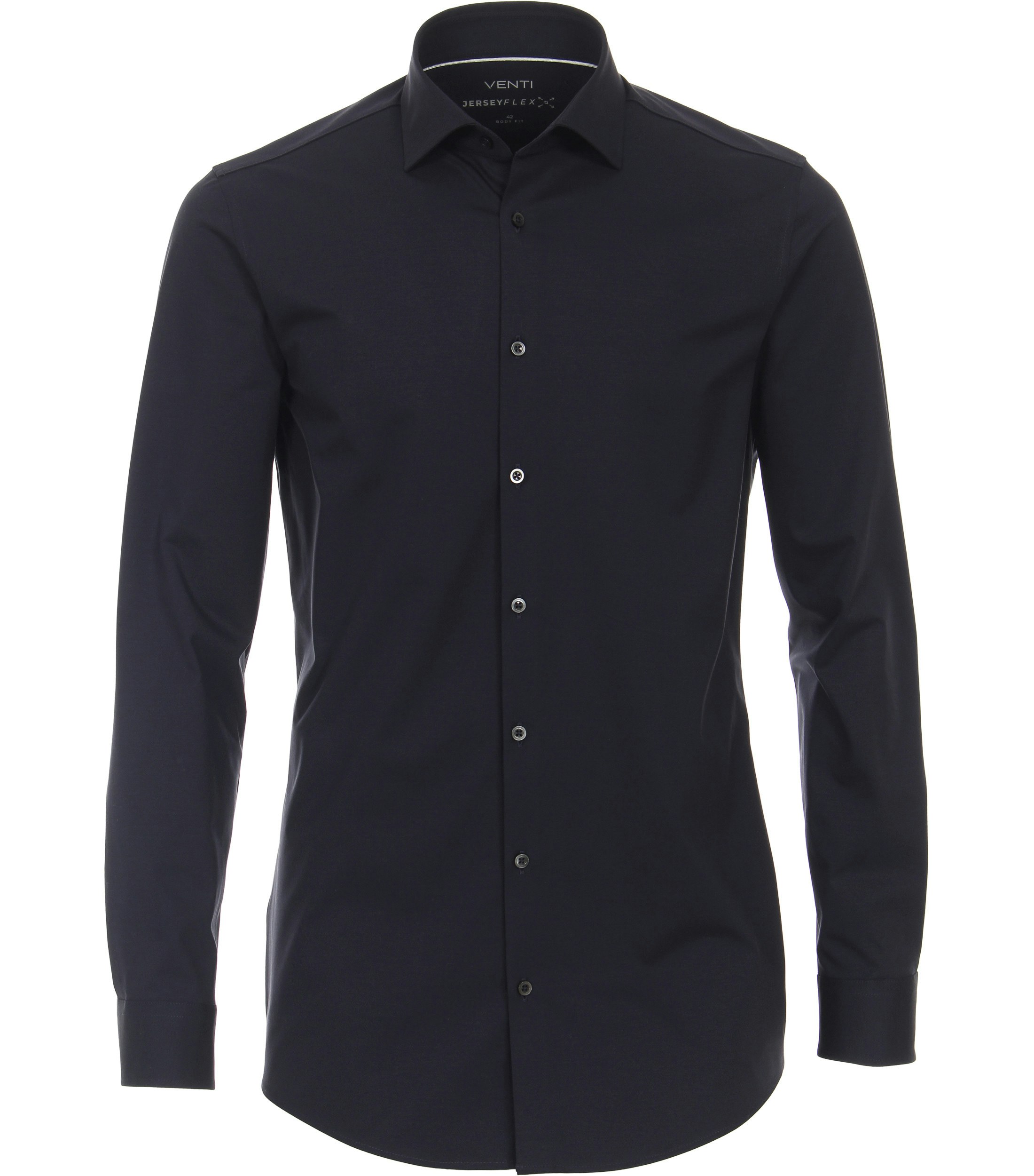 Ein Businesshemd im uni Muster in der Farbe Dunkelblau