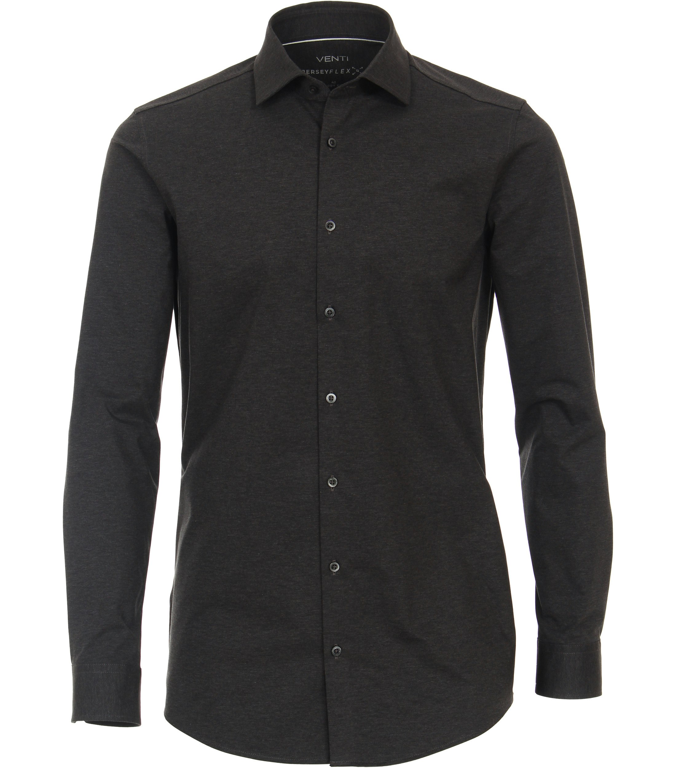 Ein Businesshemd im uni Muster in der Farbe Dunkelgrau