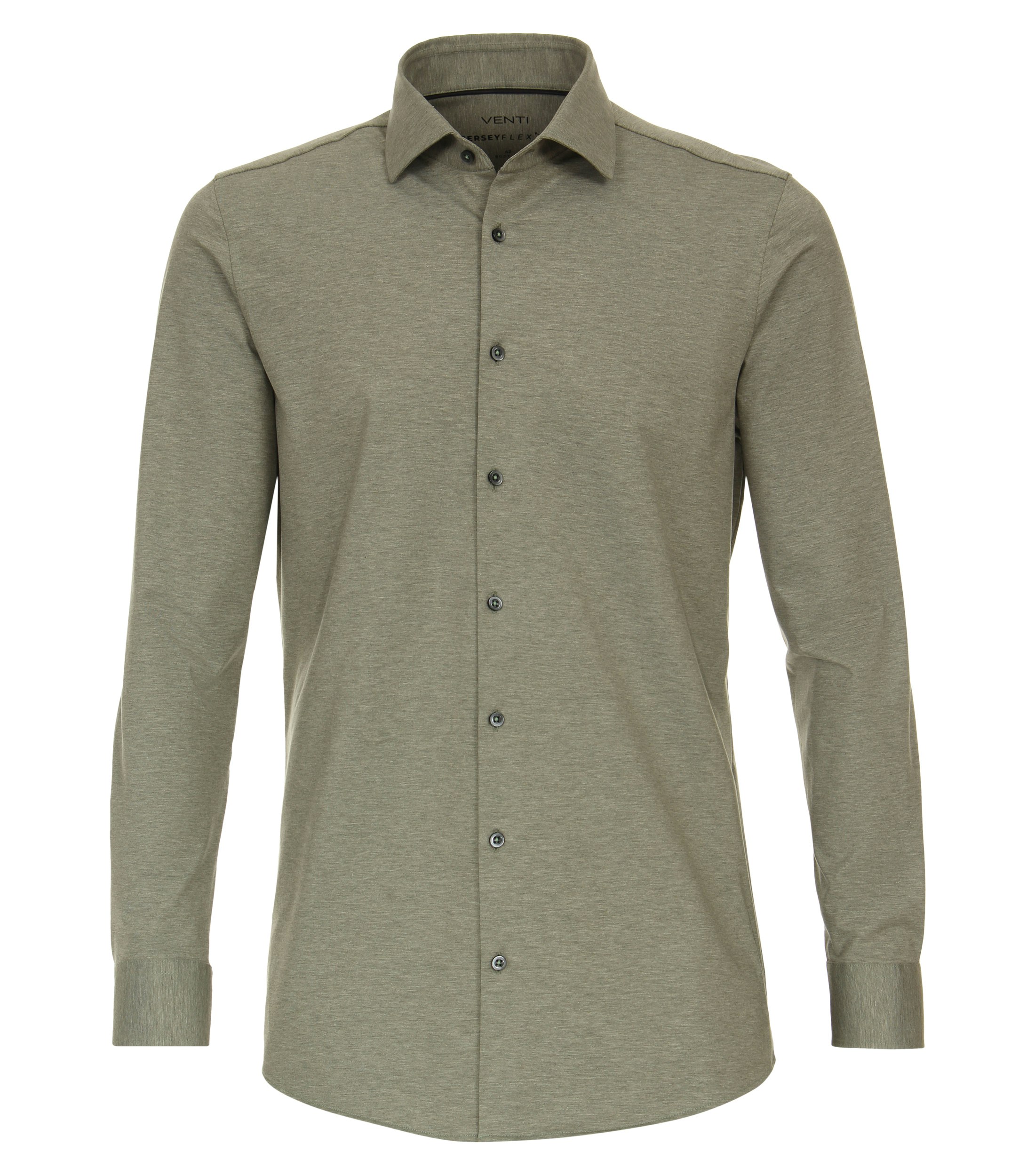 Ein Businesshemd im uni Muster in der Farbe Olive