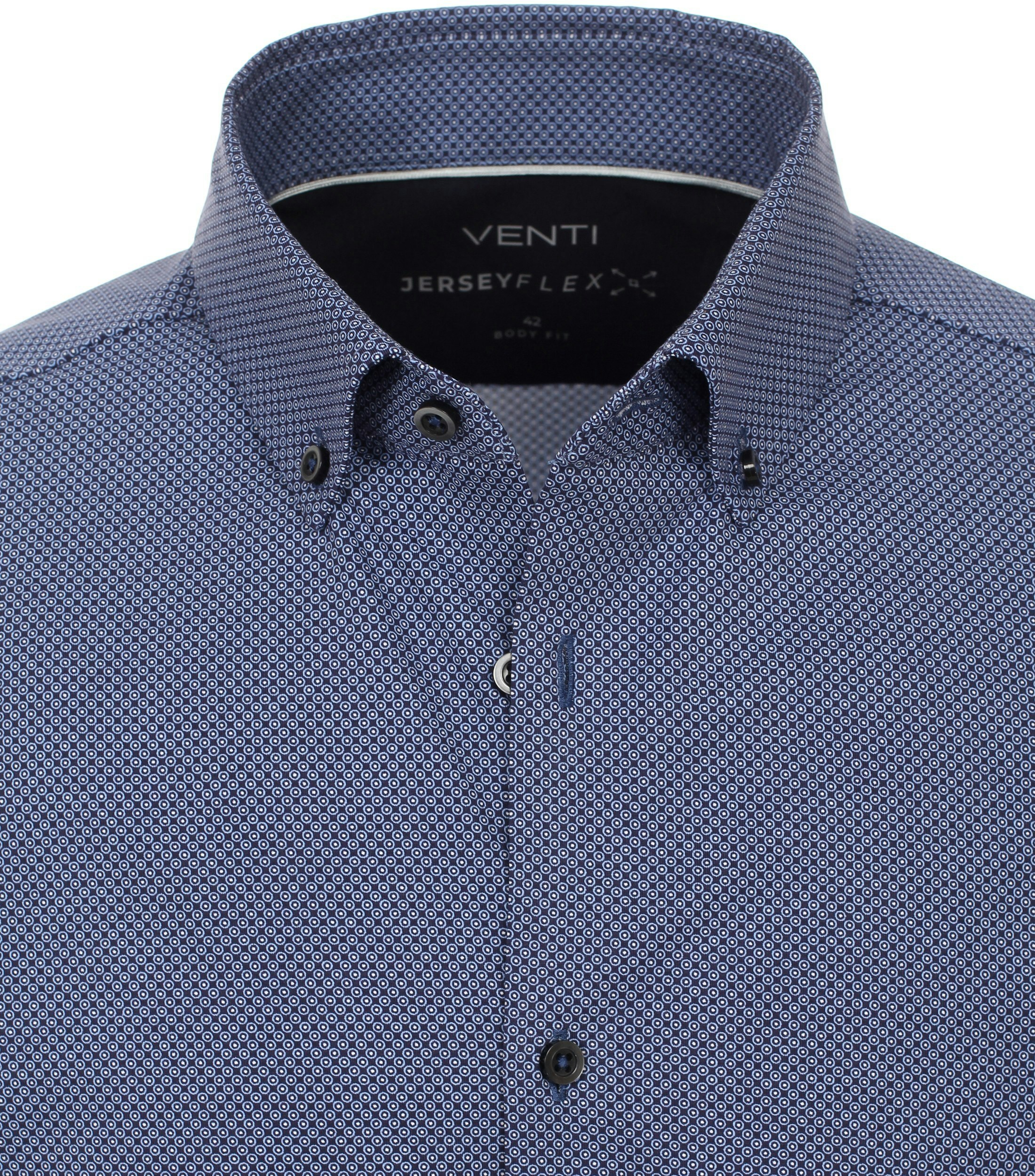 Ein Businesshemd im Print Muster in der Farbe Mittelblau