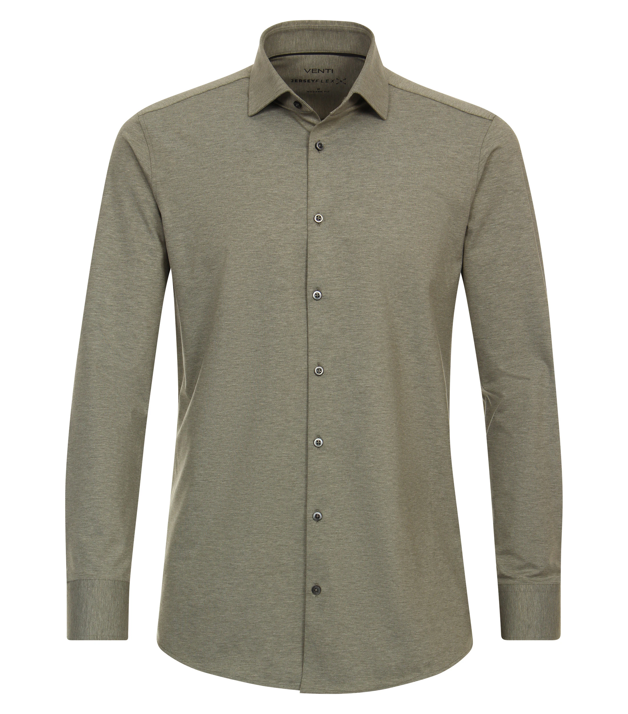 Businesshemd im unifarbenen Design in der Farbe Olive
