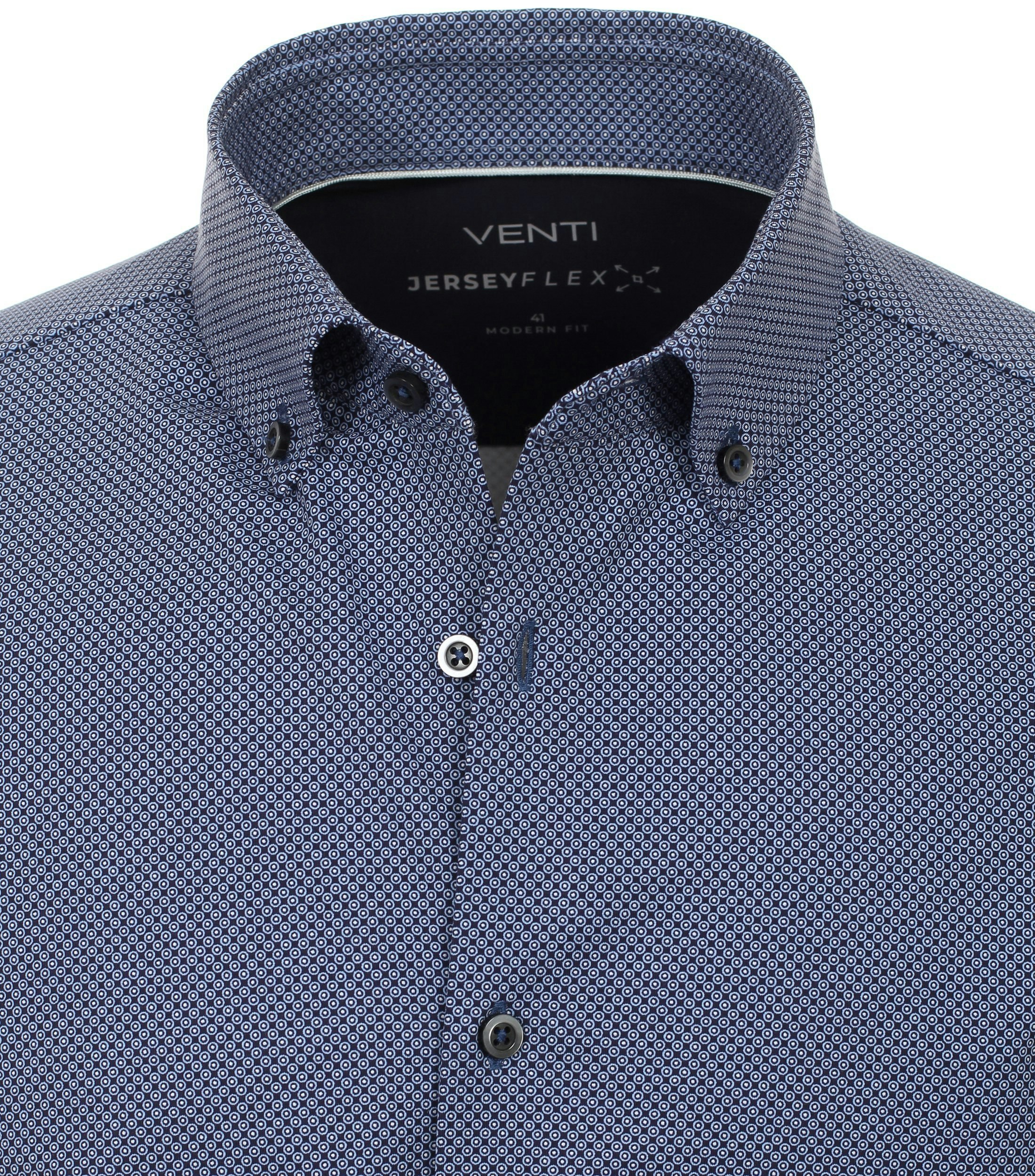 Ein Businesshemd im Print Muster in der Farbe Mittelblau