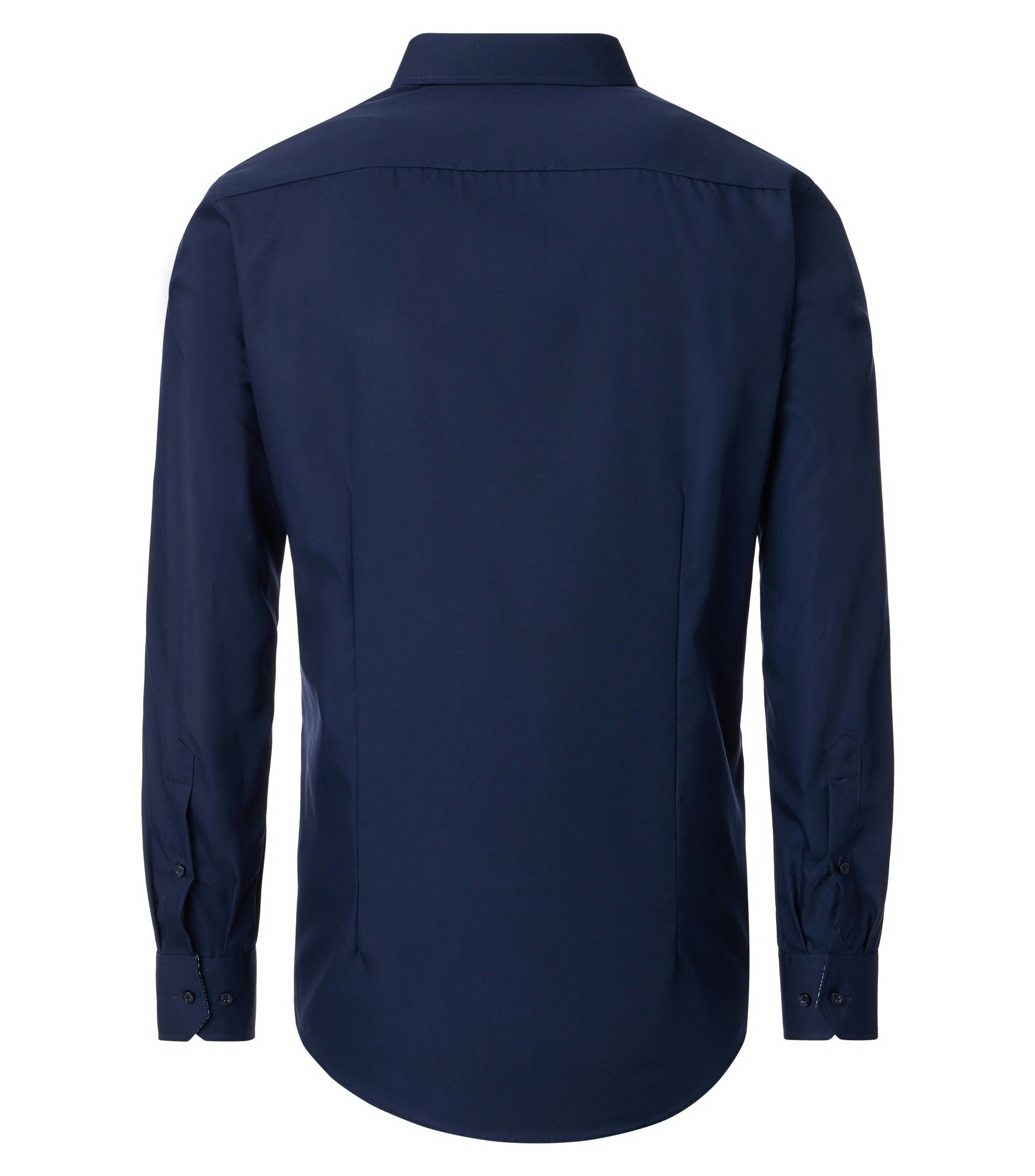 Ein Businesshemd im uni Muster in der Farbe Dunkelblau