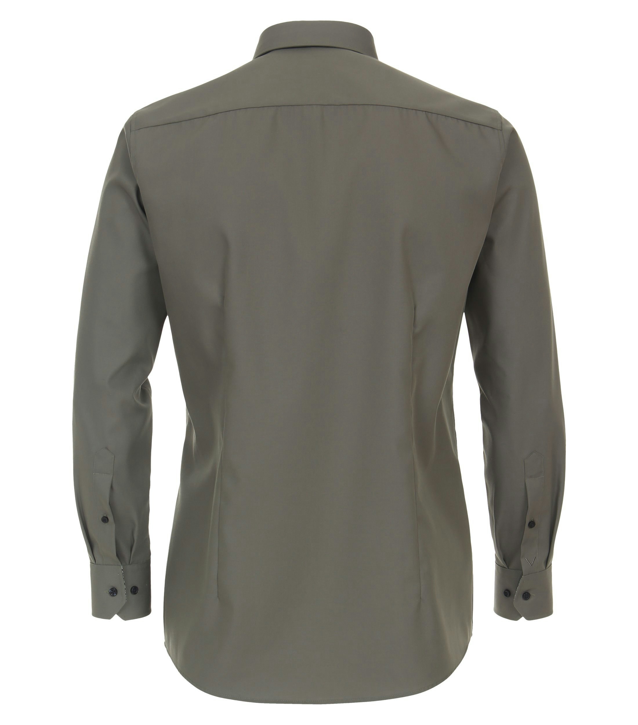 Ein Businesshemd im uni Muster in der Farbe Olive