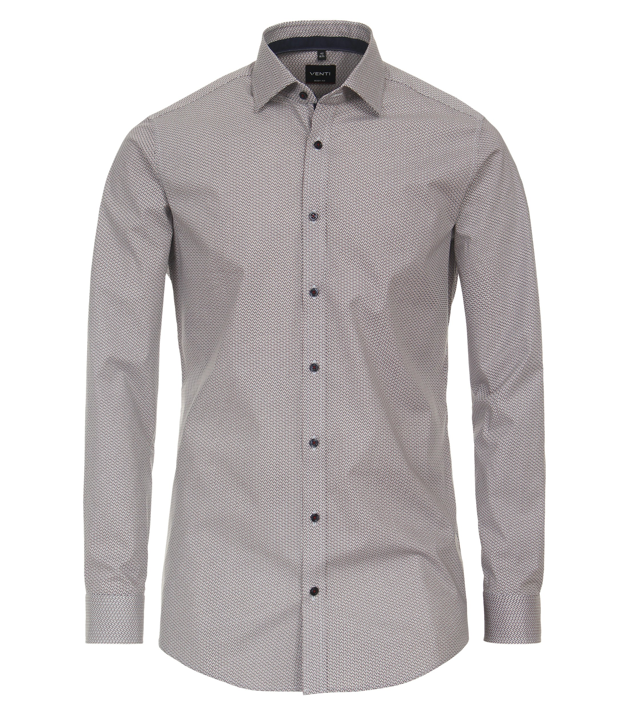 Ein Businesshemd im Print Muster in der Farbe Rot