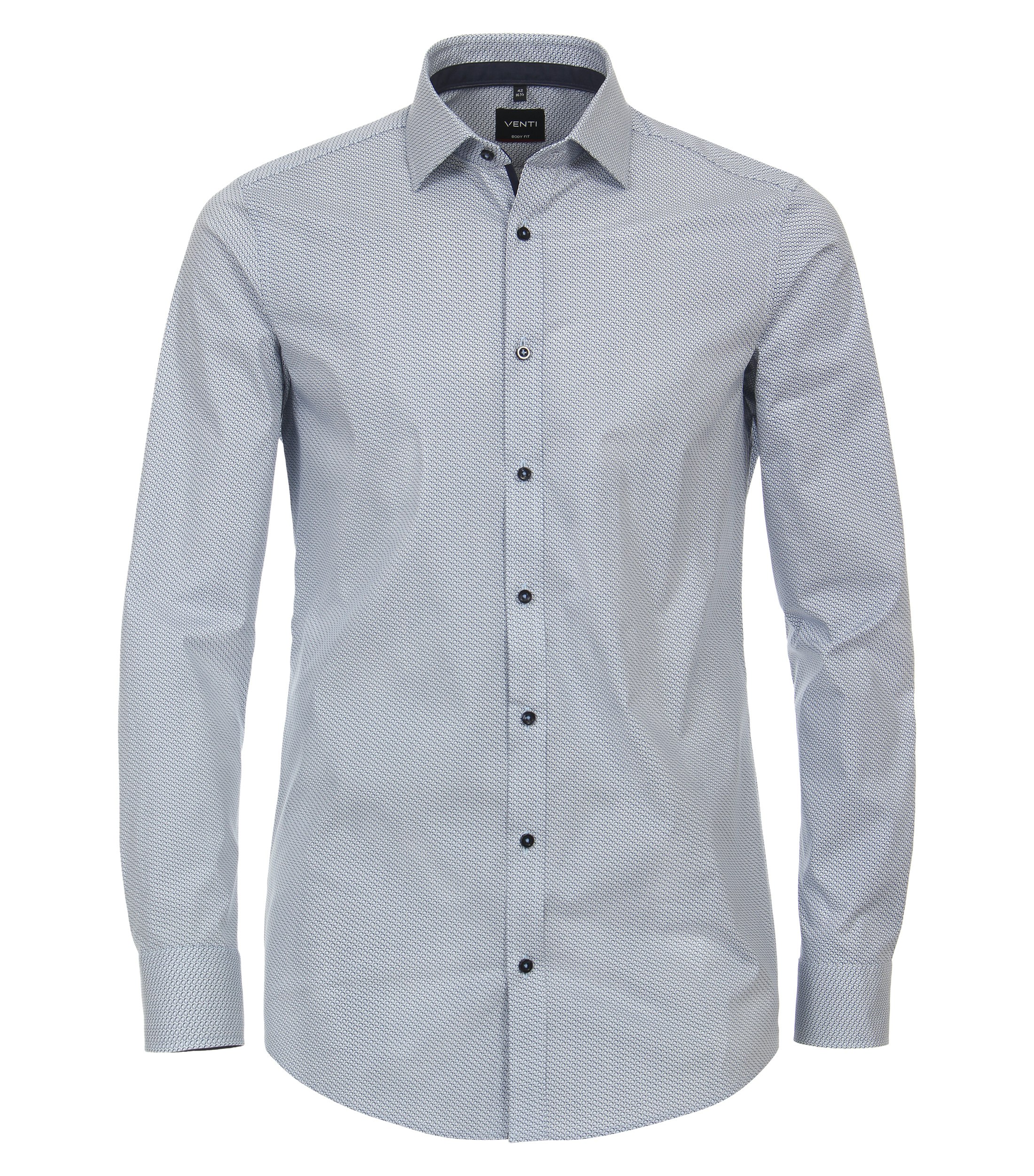 Ein Businesshemd im Print Muster in der Farbe Mittelblau