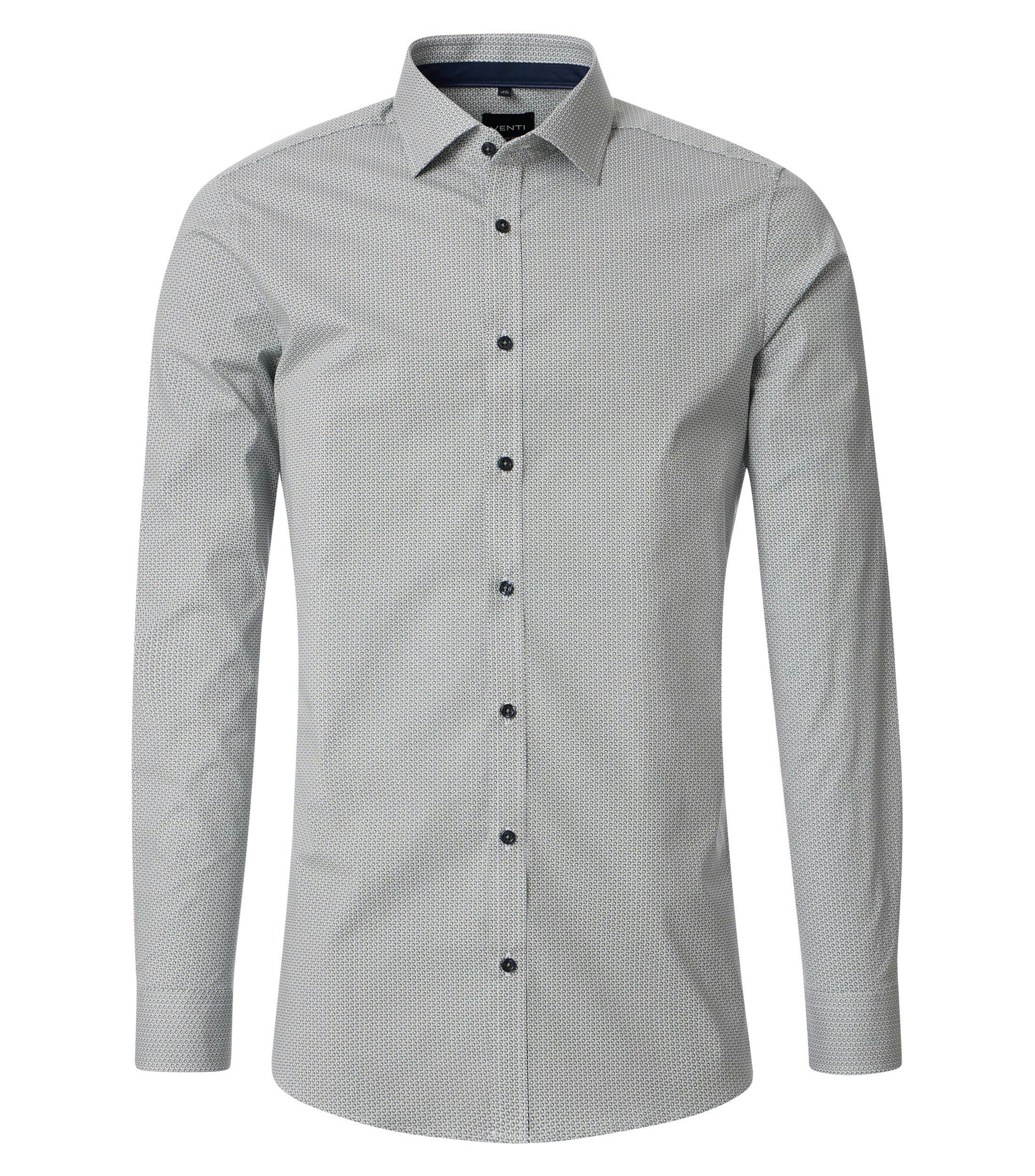 Ein Businesshemd im Print Muster in der Farbe Hellgrau