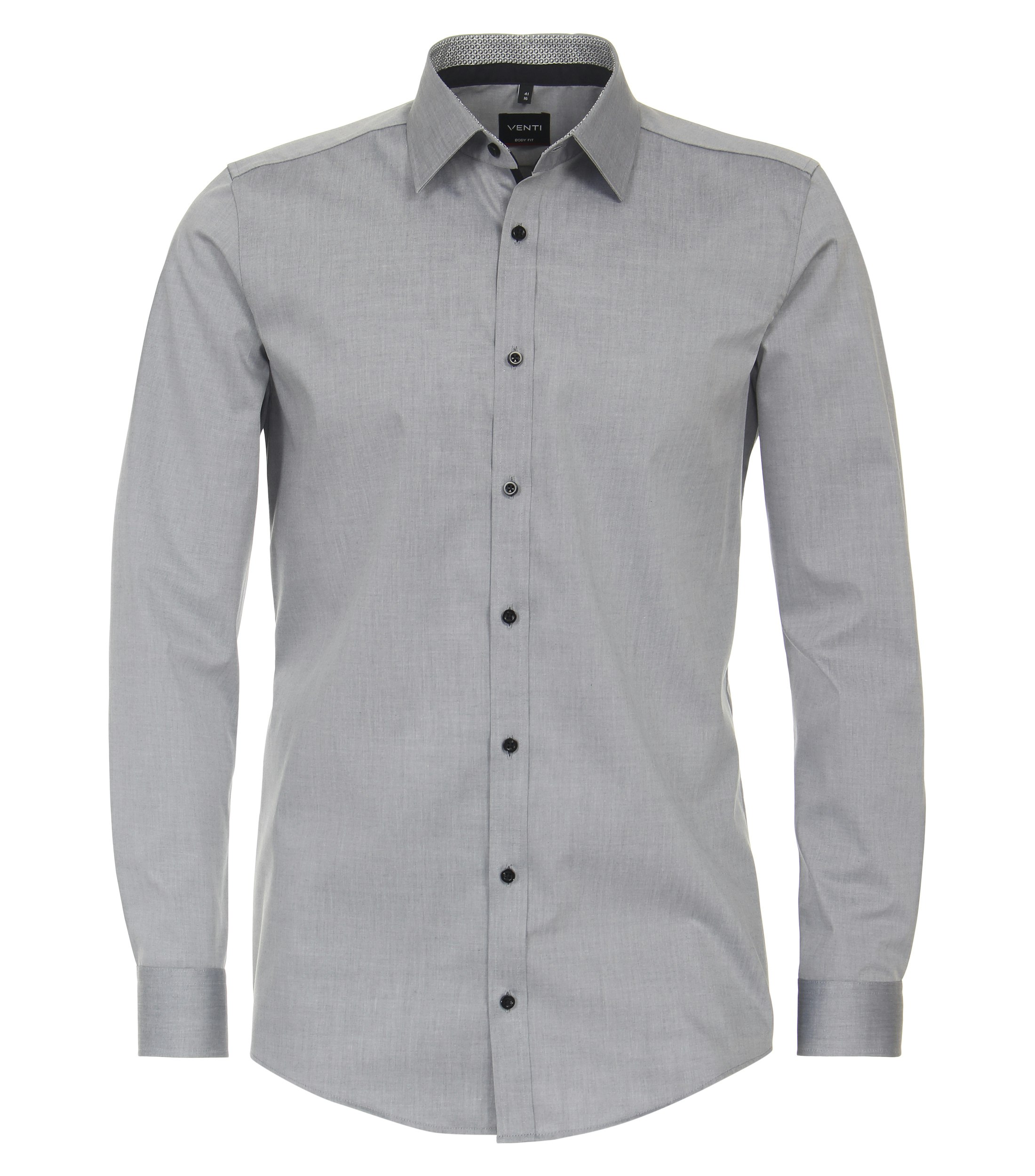 Ein Businesshemd im uni Muster in der Farbe Hellgrau