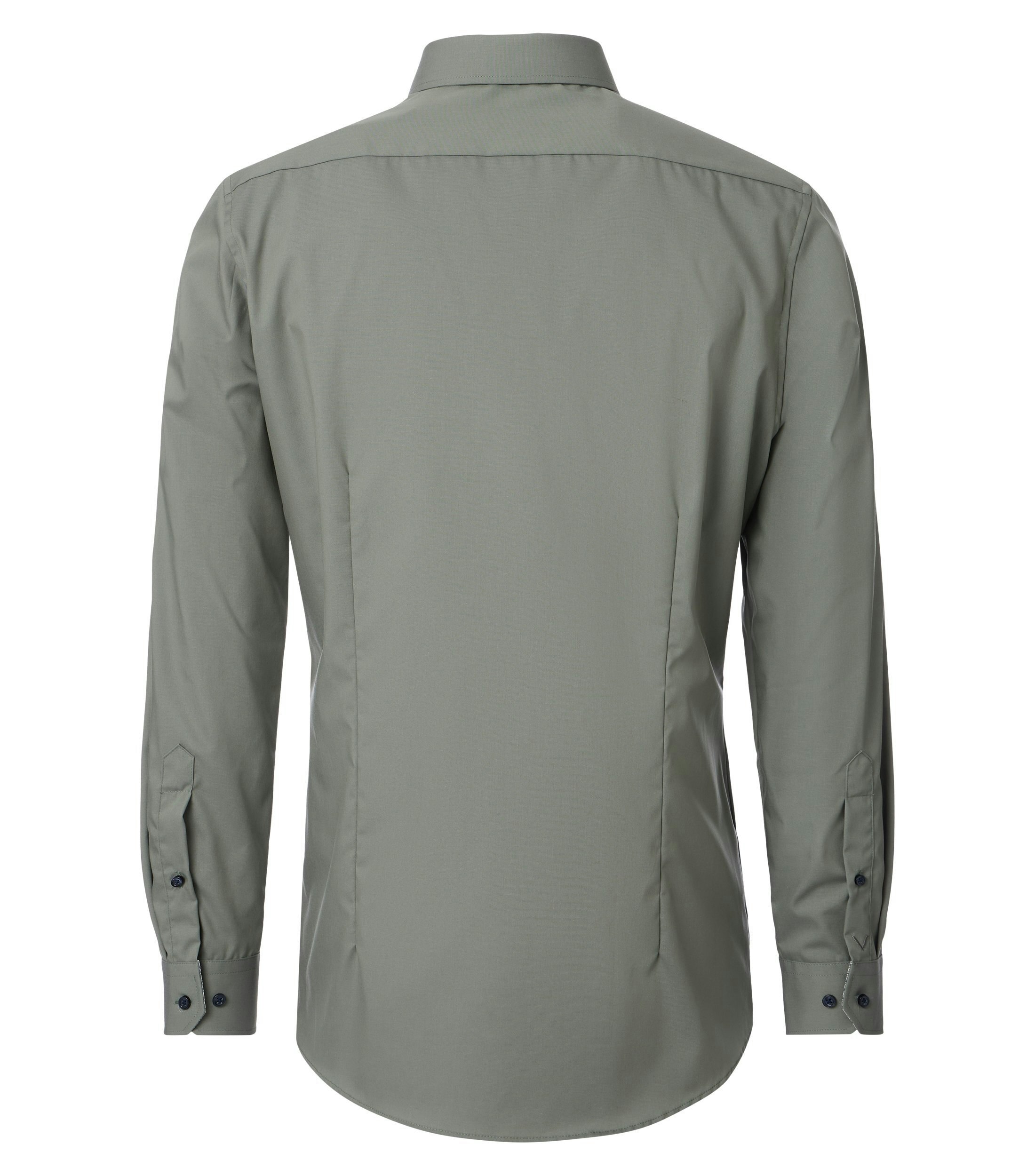 Ein Businesshemd im uni Muster in der Farbe Dunkelgrün