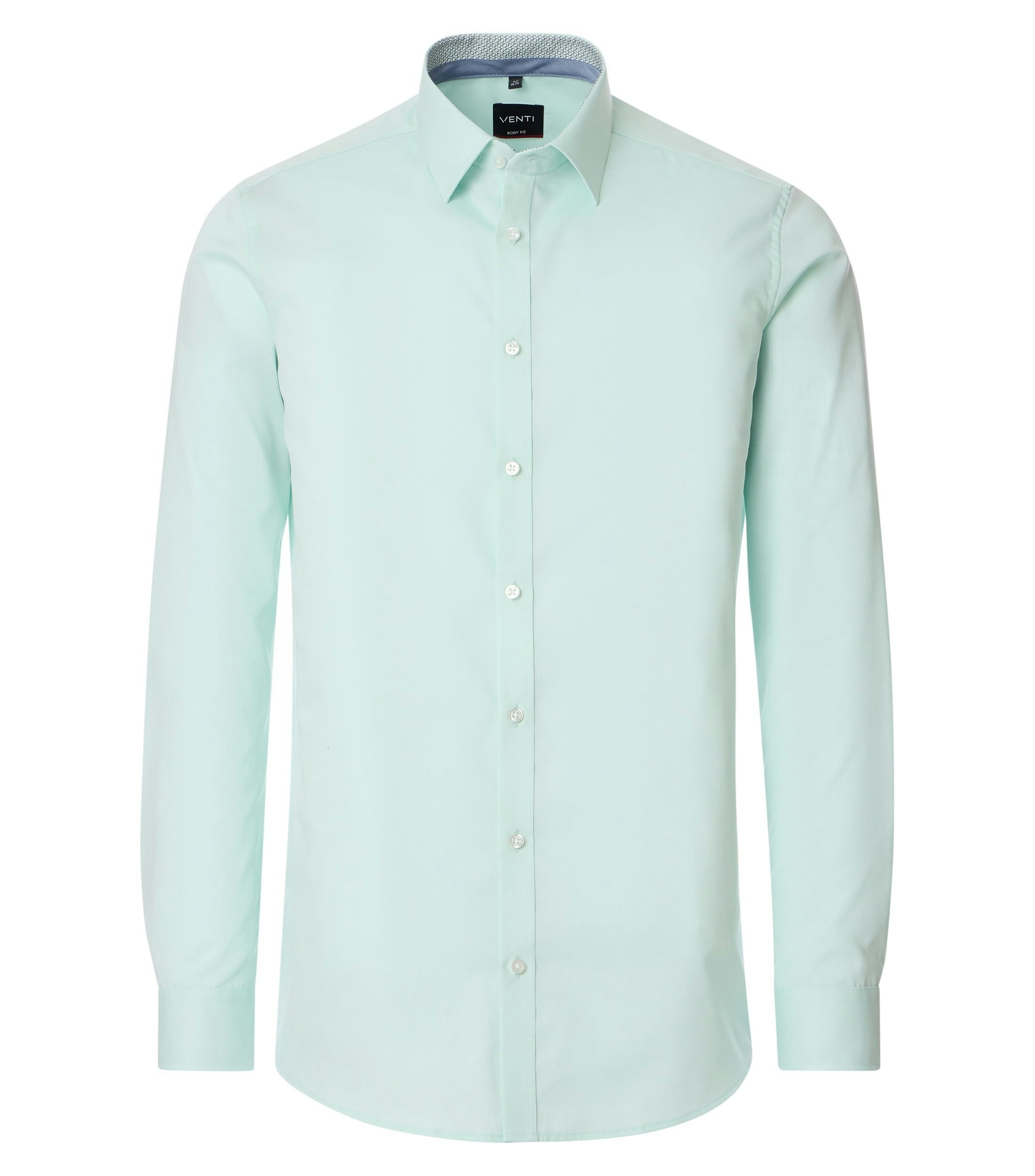 Ein Businesshemd im uni Muster in der Farbe Mint