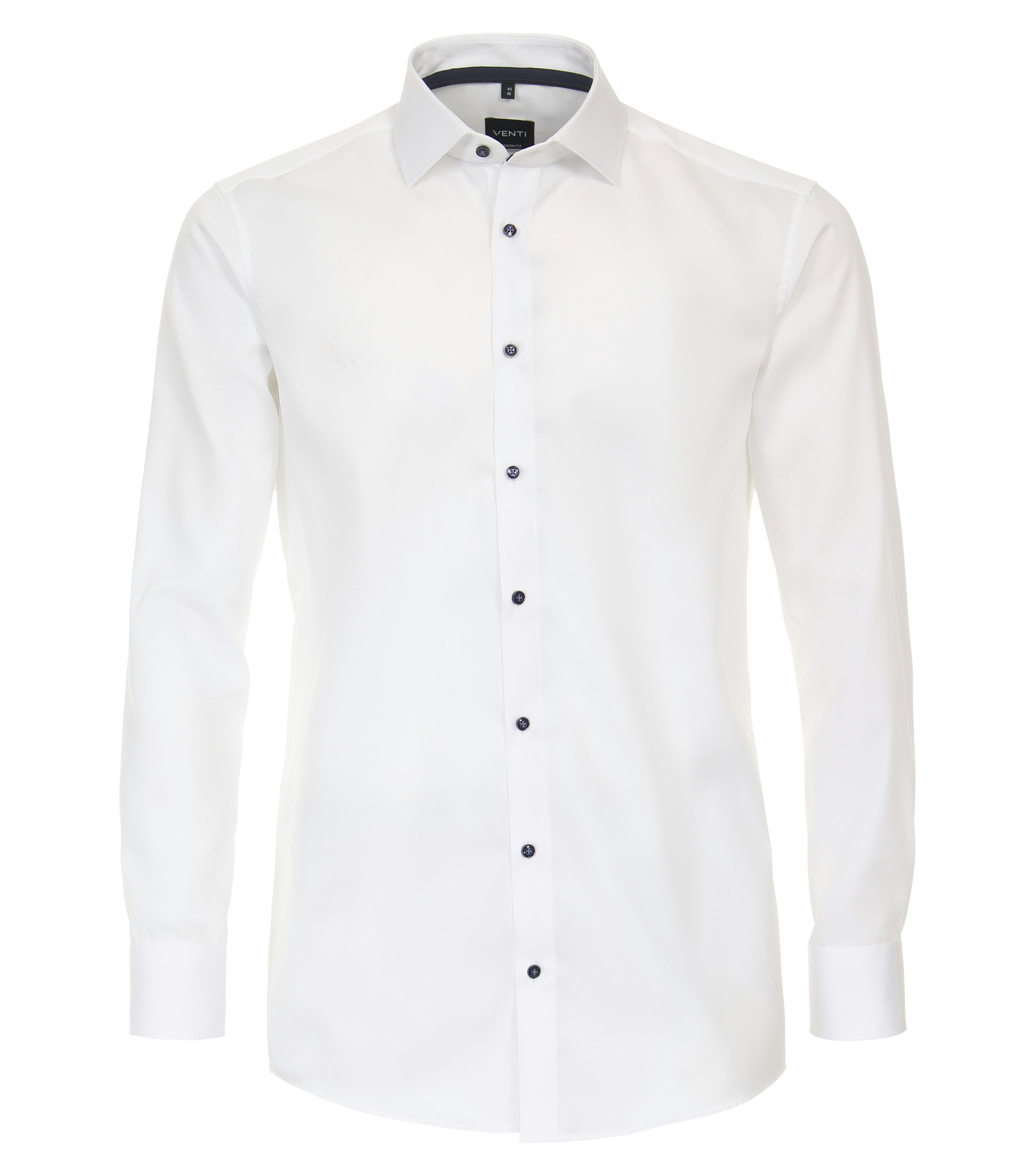 Ein Businesshemd im uni Muster in der Farbe Weiß