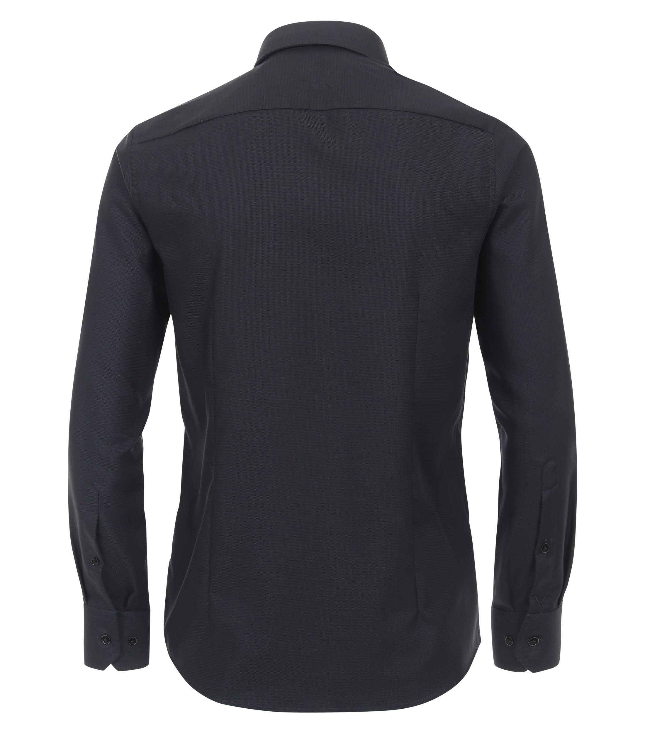 Ein Businesshemd im uni Muster in der Farbe Schwarz