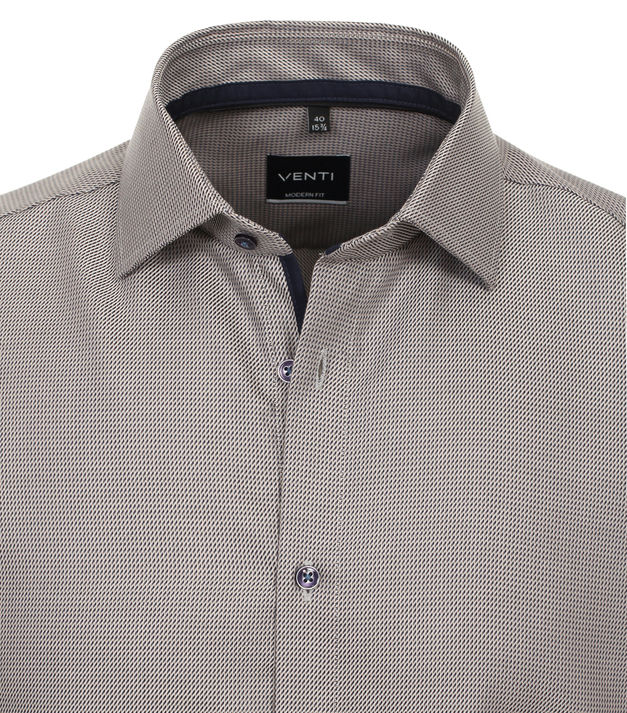 Ein Businesshemd im uni Muster in der Farbe Beige