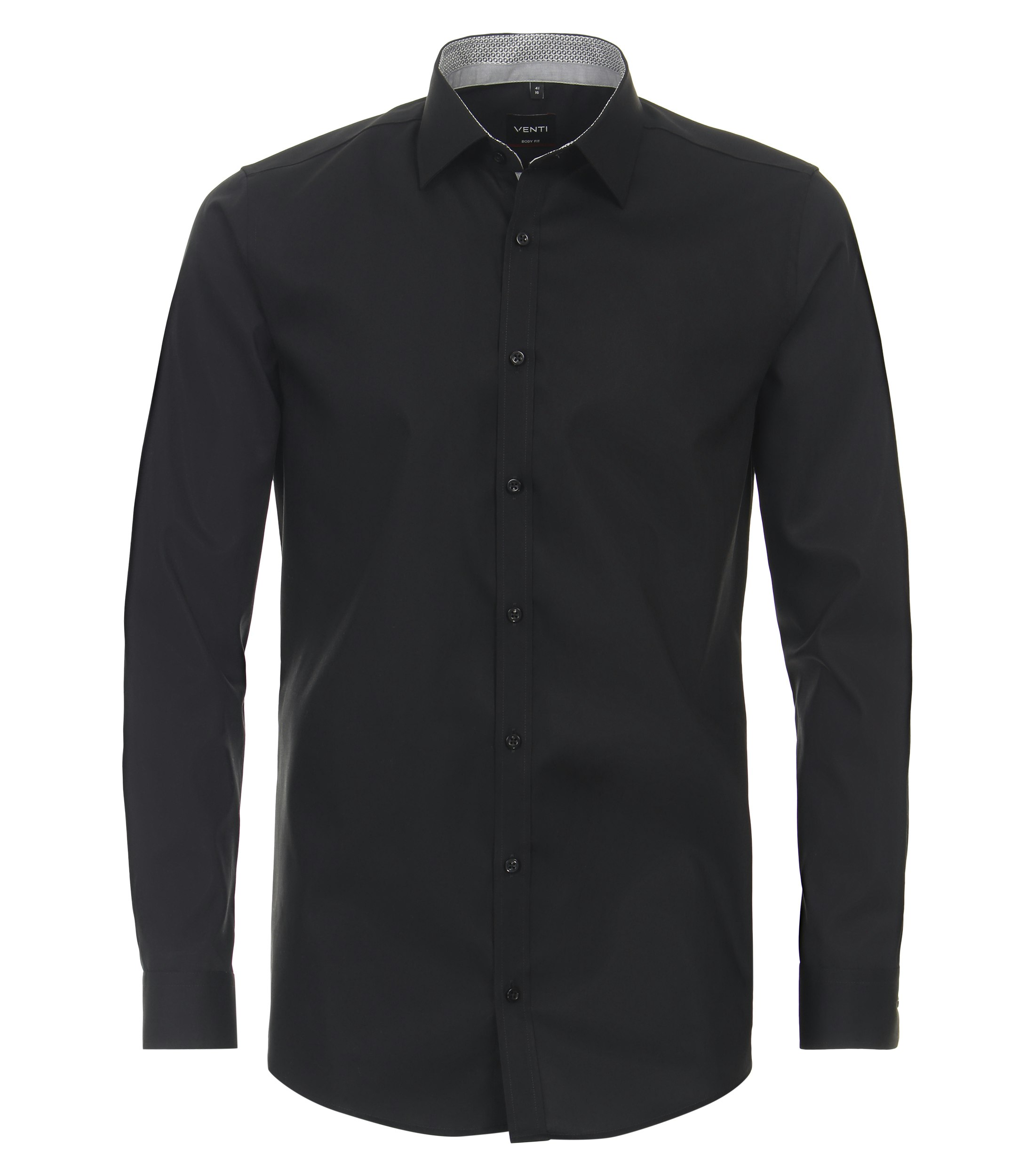 Ein Businesshemd im uni Muster in der Farbe Schwarz