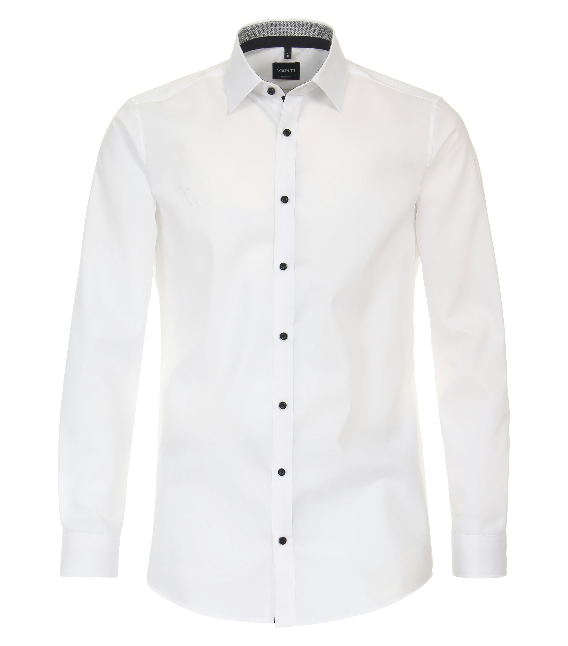 Ein Businesshemd im uni Muster in der Farbe Schneeweiß