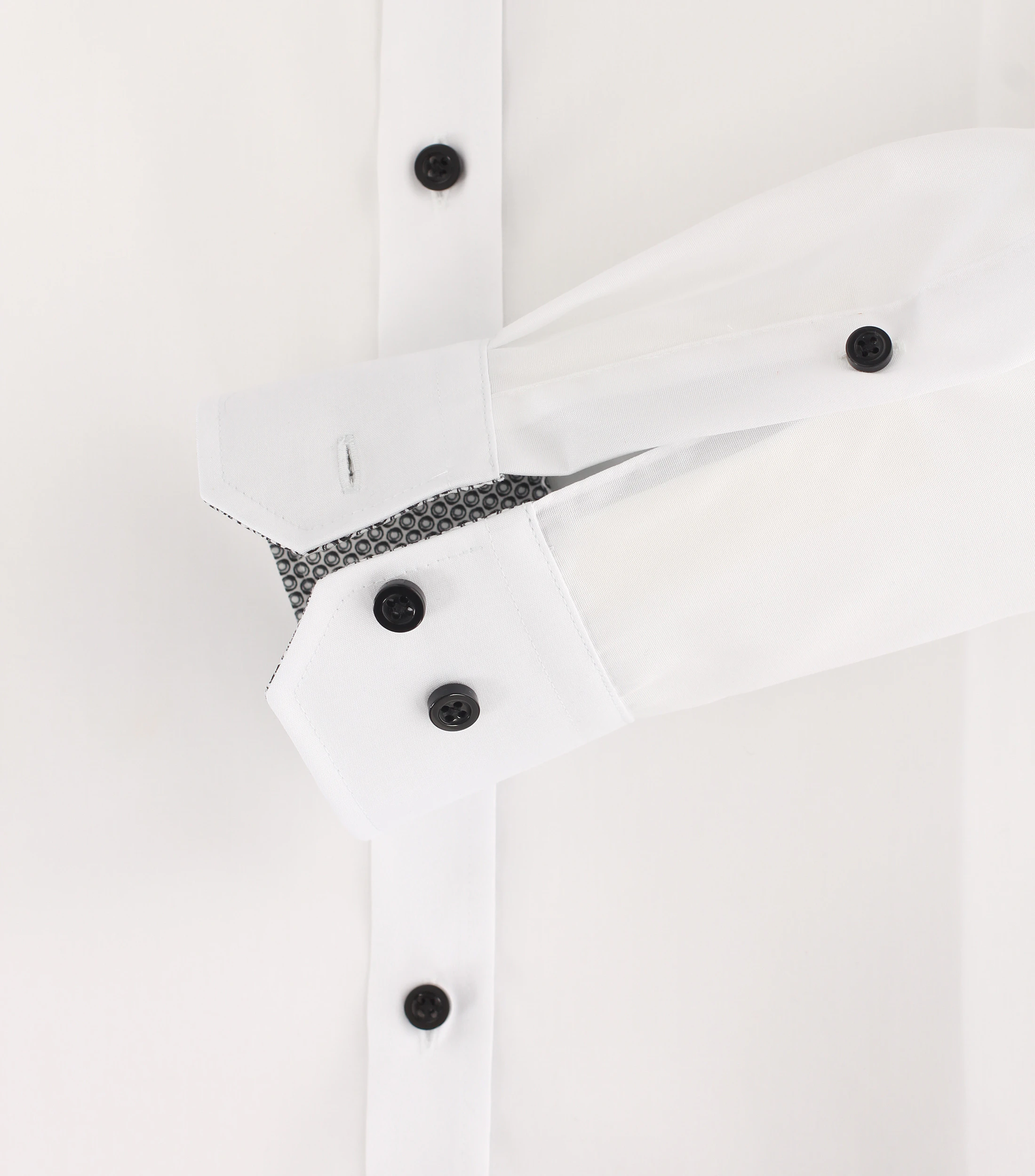 Businesshemd im unifarbenen Design in der Farbe Schneeweiß