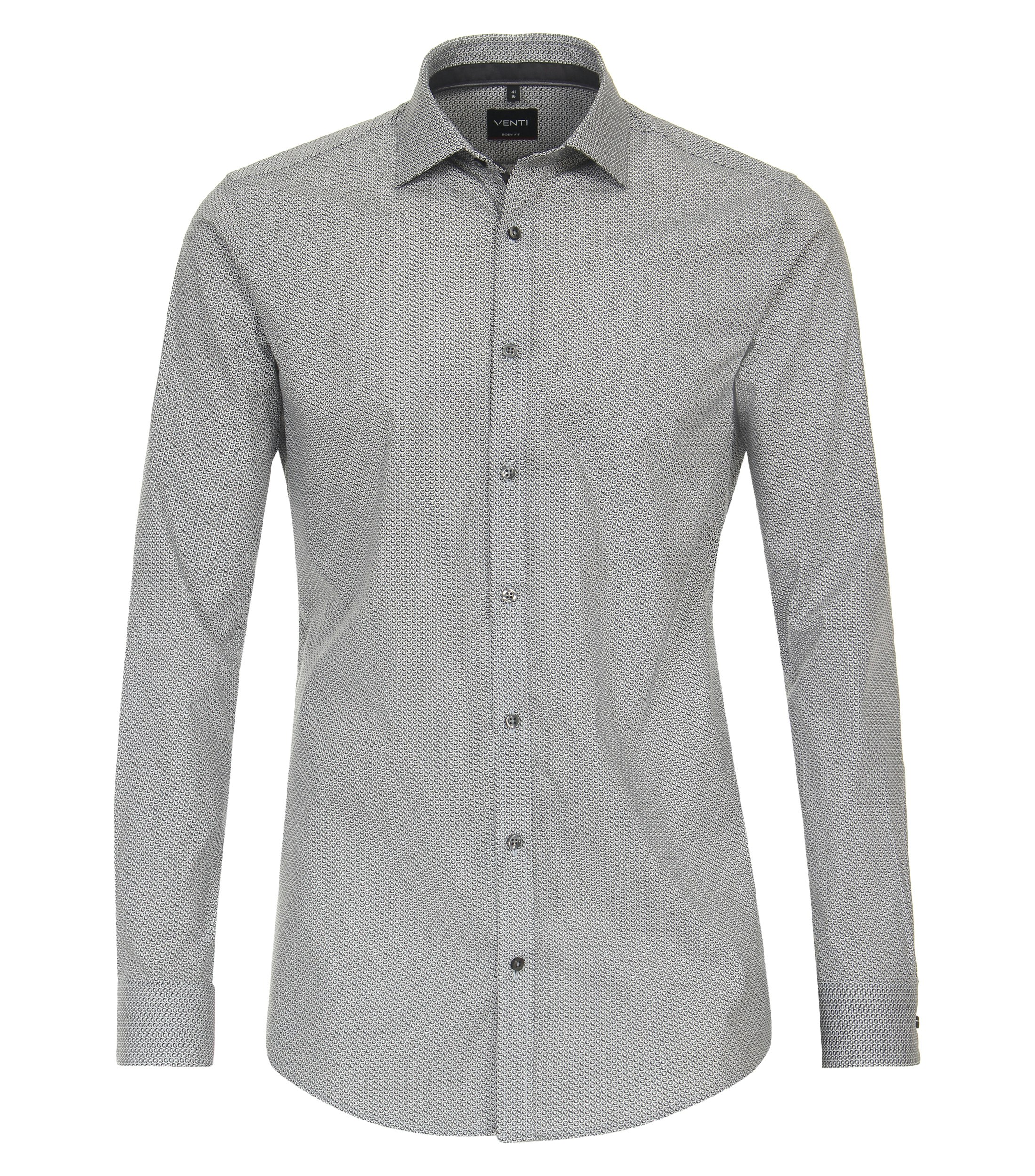 Ein Businesshemd im Print Muster in der Farbe Schwarz