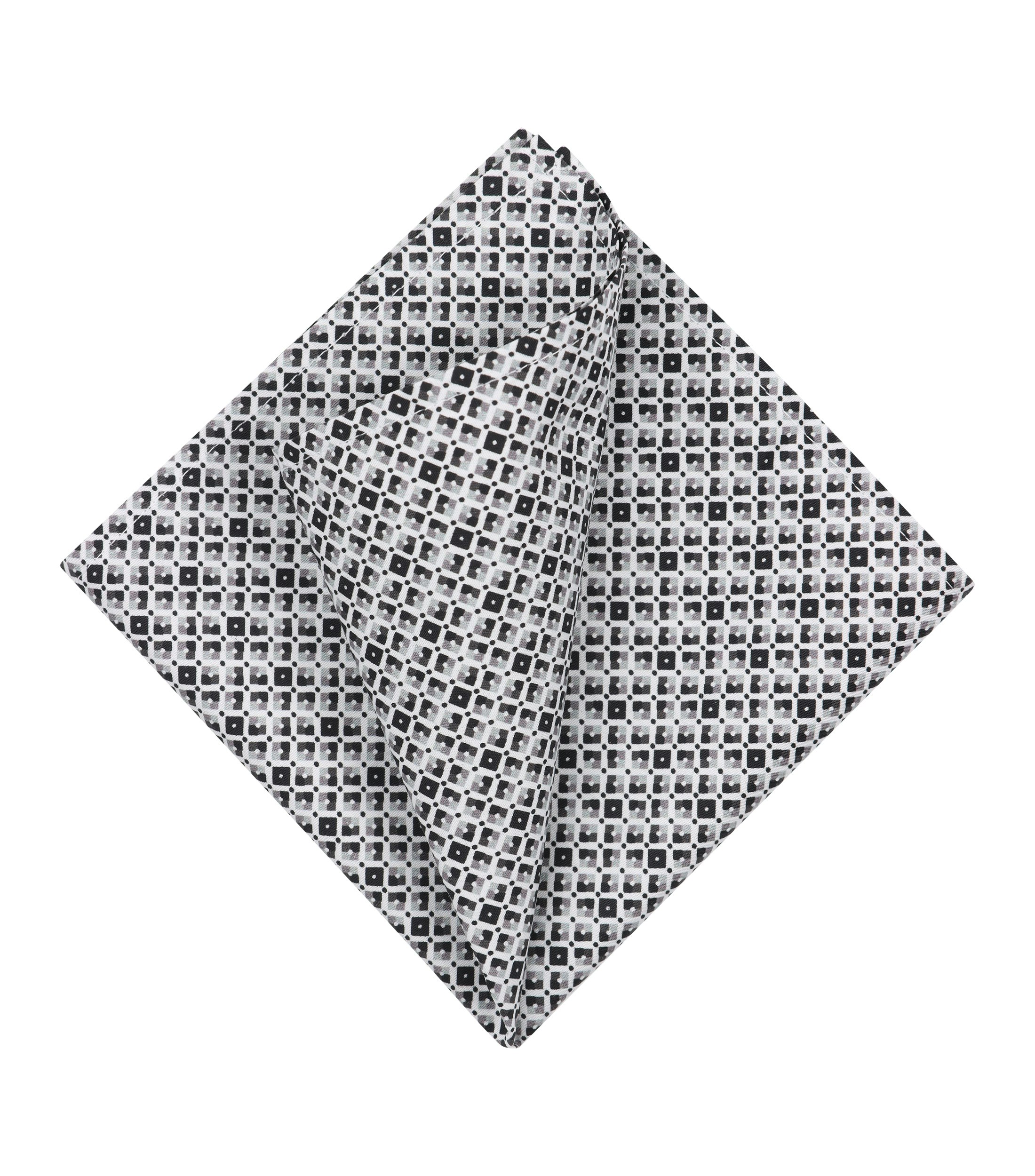 Ein Einstecktuch im gemustert Muster in der Farbe Dunkelgrau