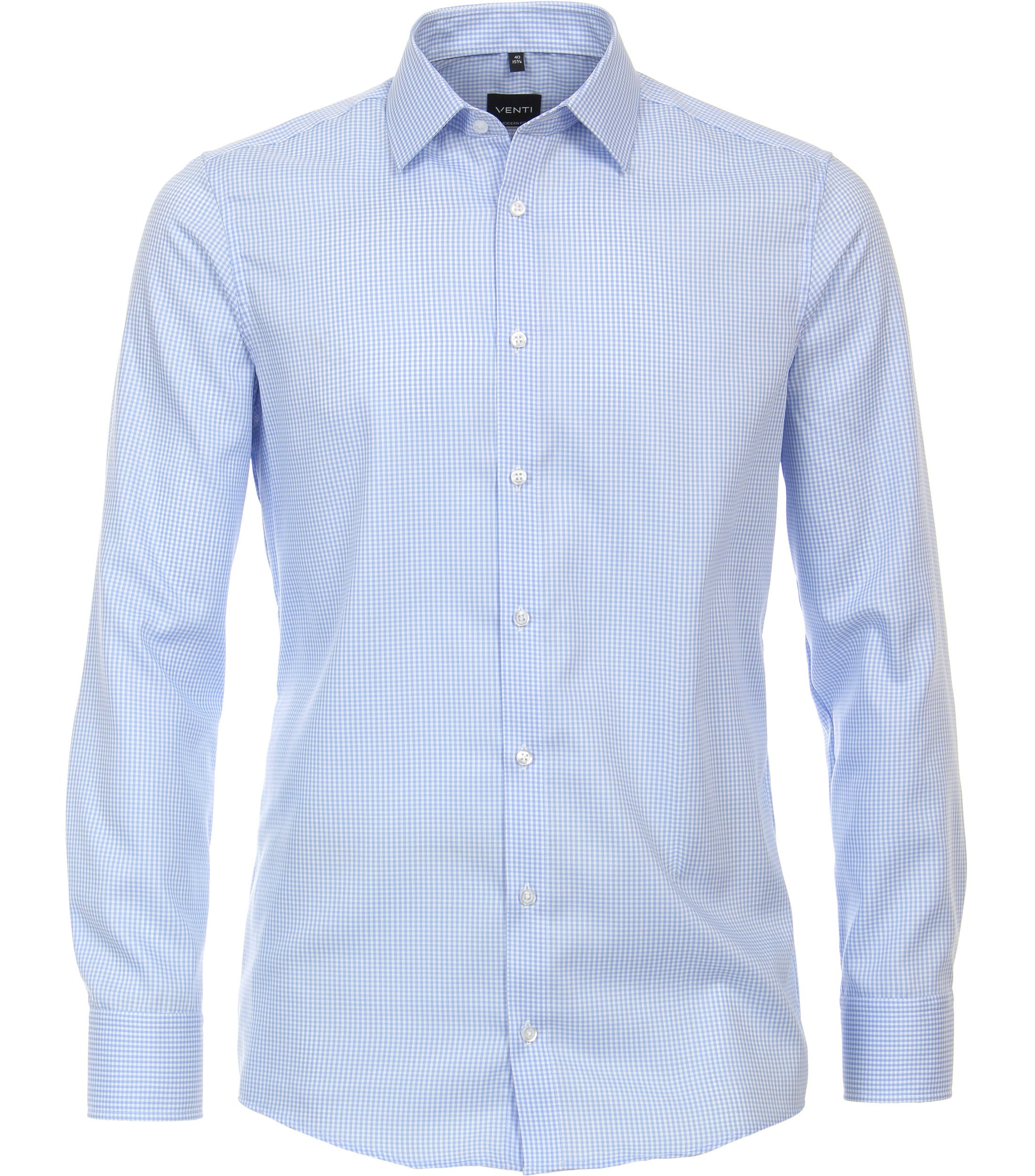 Ein Businesshemd im kariert Muster in der Farbe Hellblau