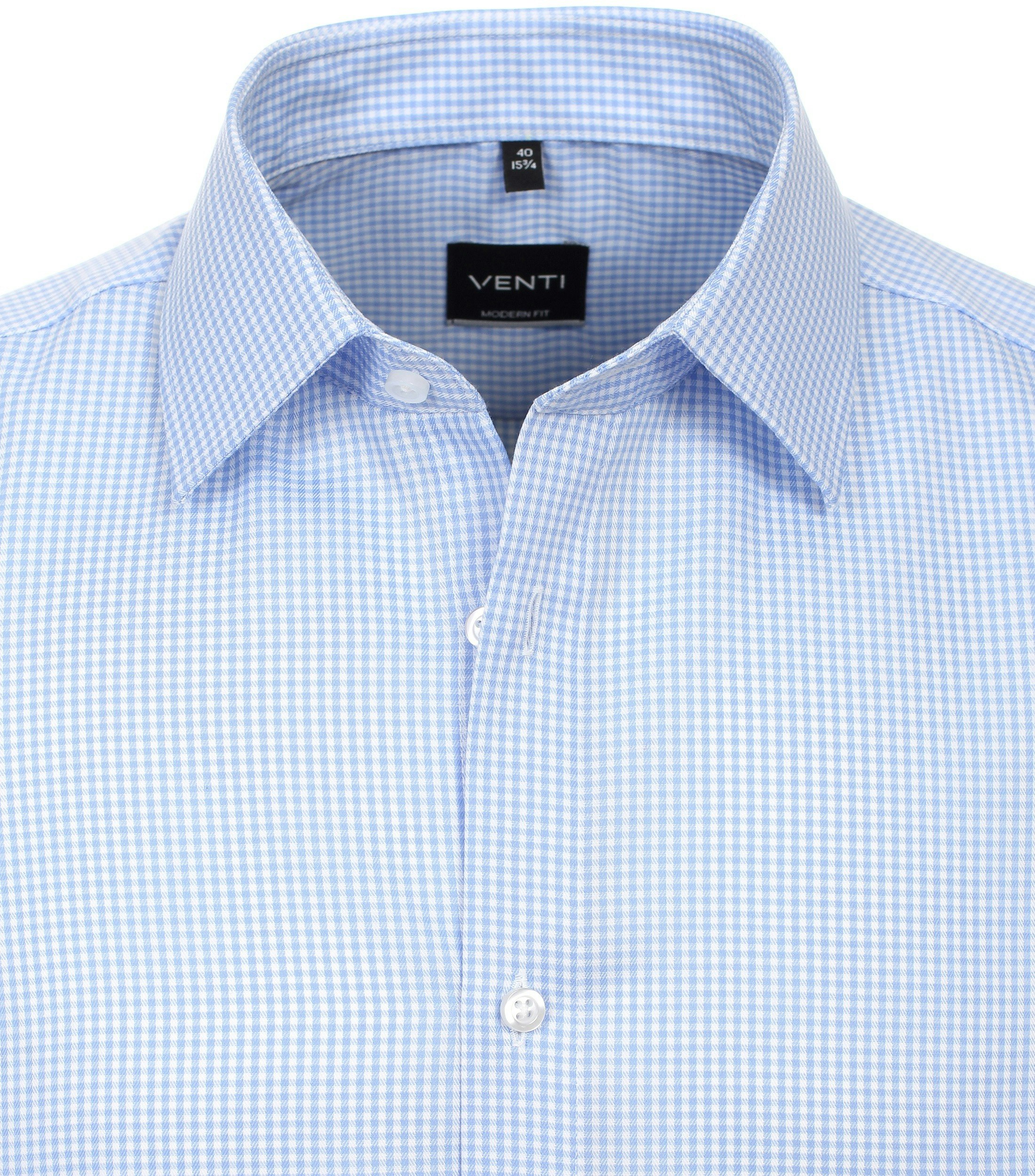 Ein Businesshemd im kariert Muster in der Farbe Hellblau