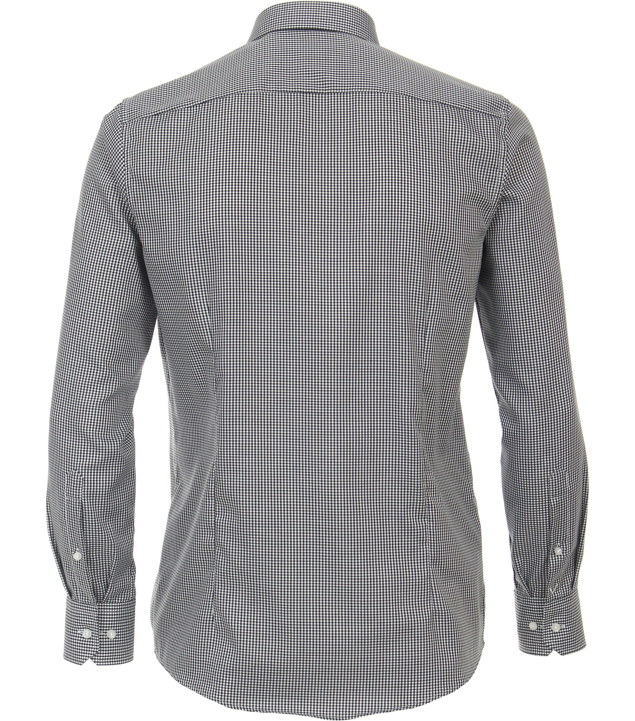 Ein Businesshemd im kariert Muster in der Farbe Schwarz