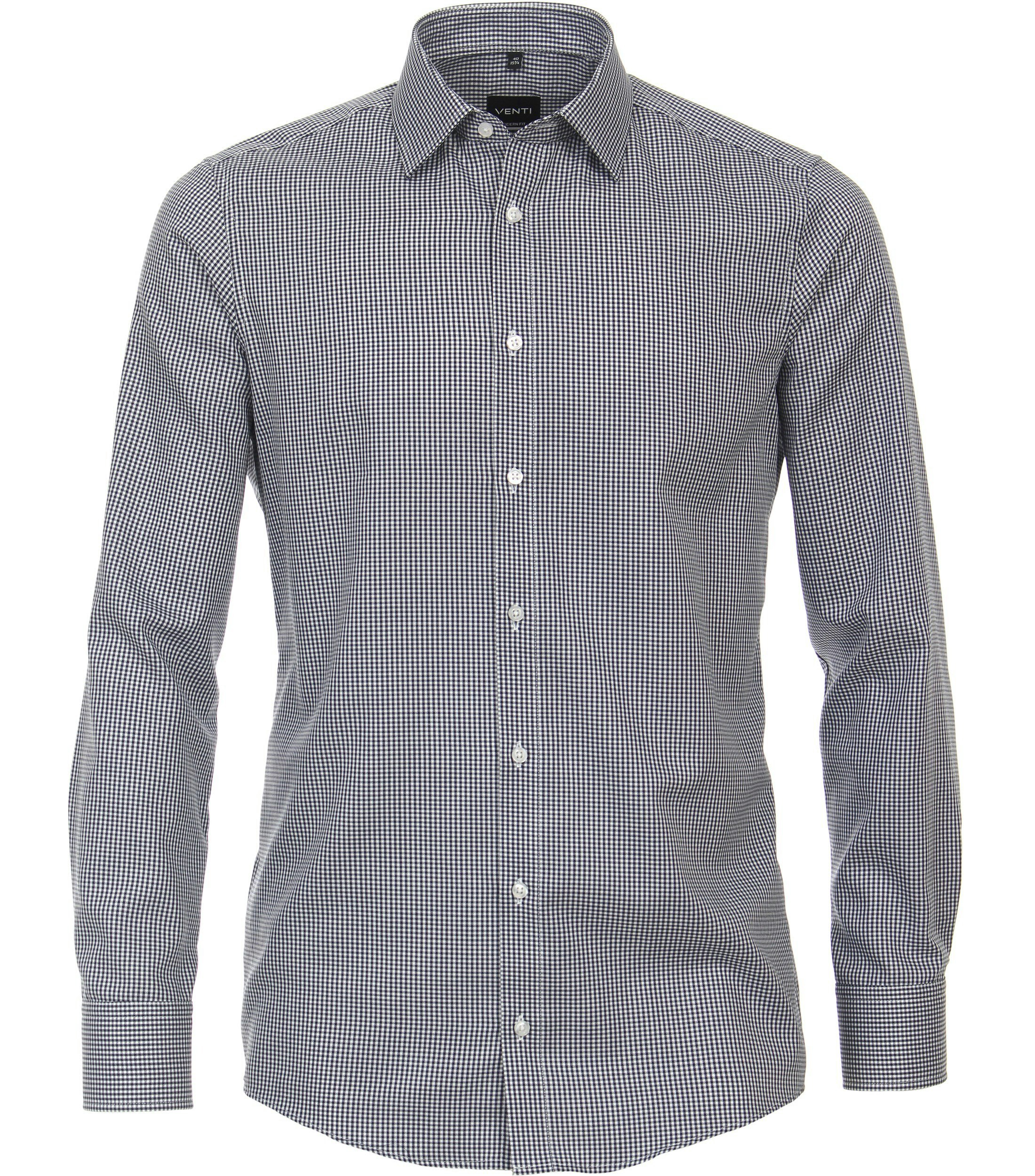 Ein Businesshemd im kariert Muster in der Farbe Mittelblau