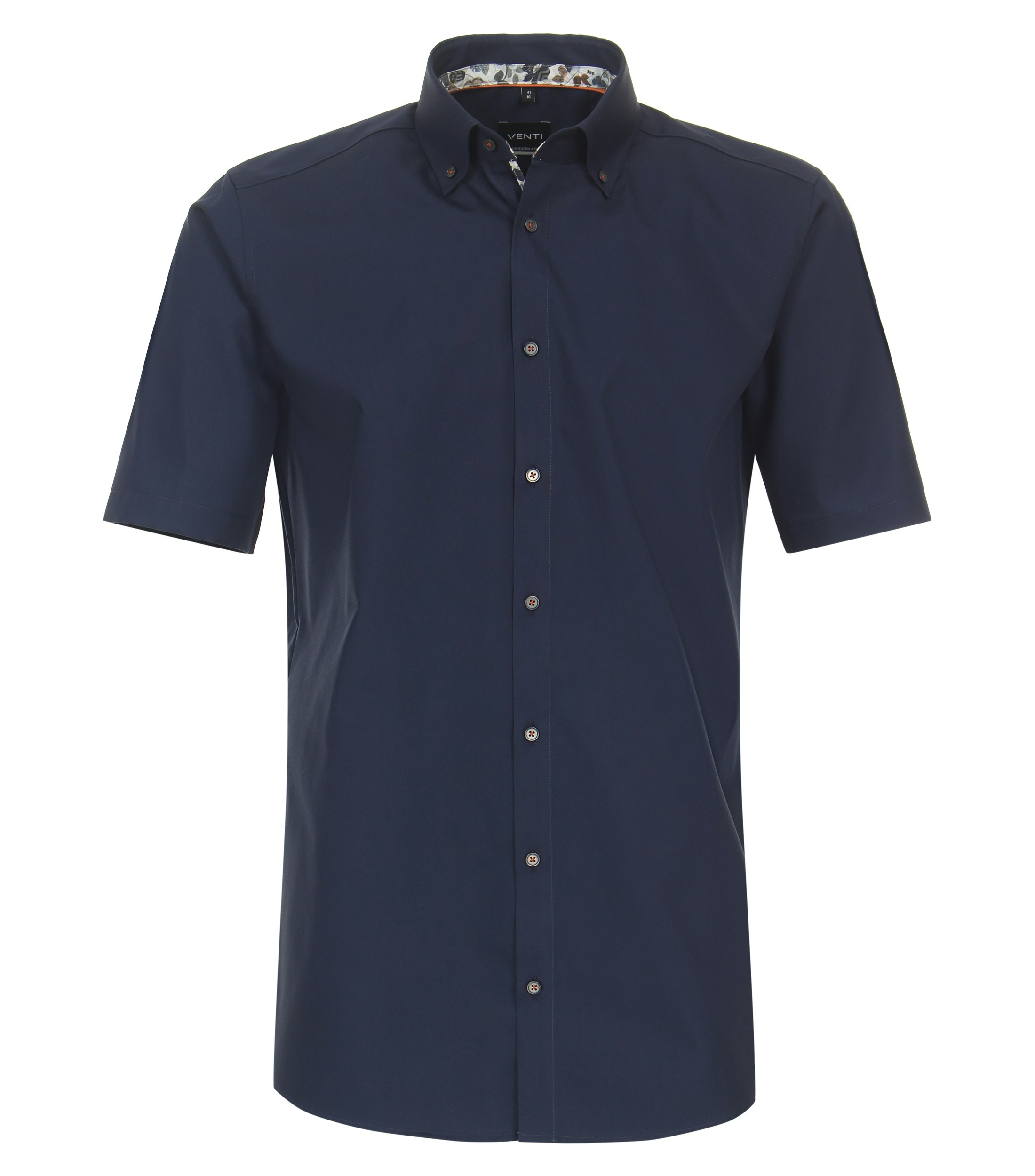 Ein Businesshemd im uni Muster in der Farbe Dunkelblau