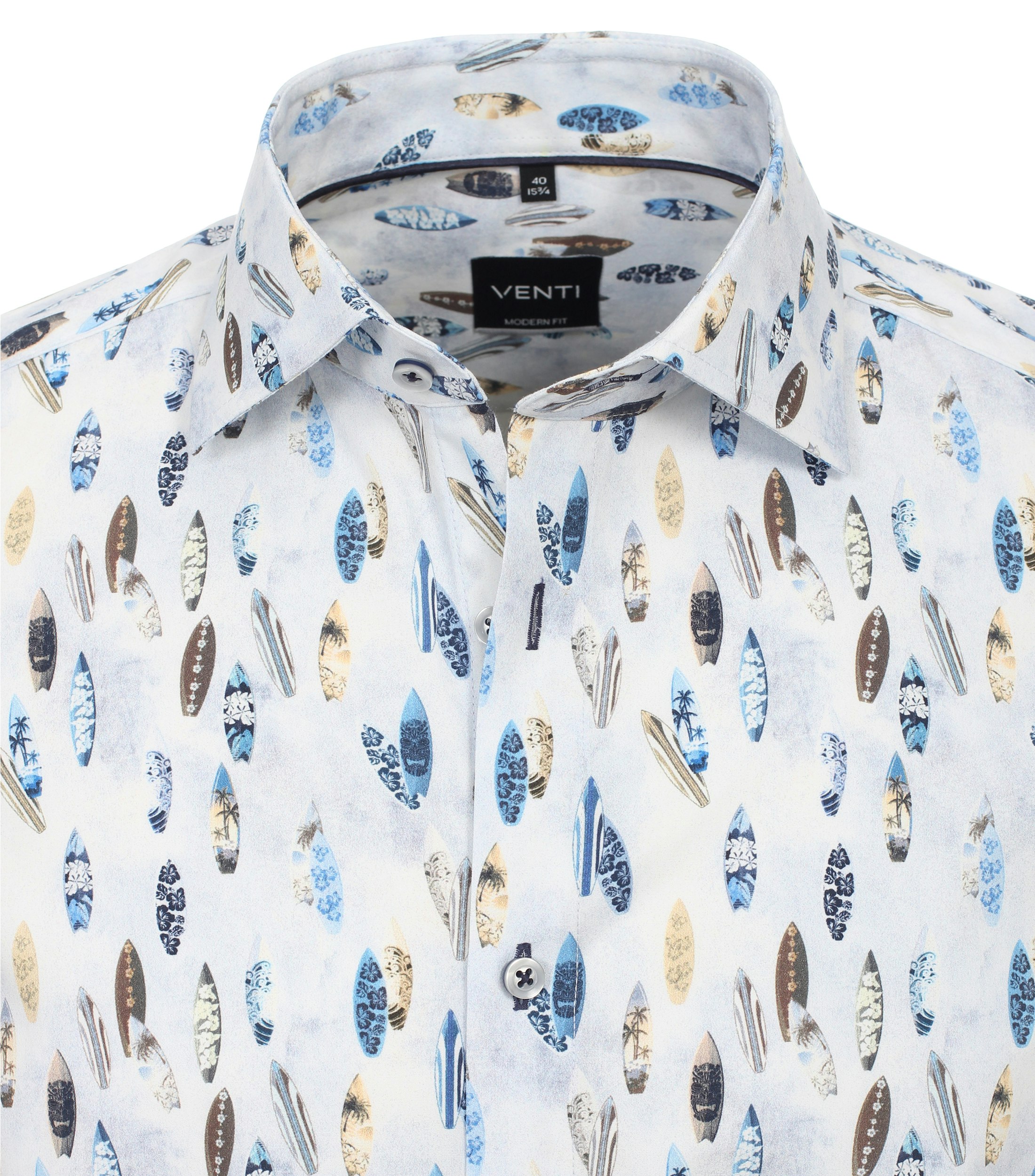 Ein Businesshemd im Print Muster in der Farbe helles Himmelblau