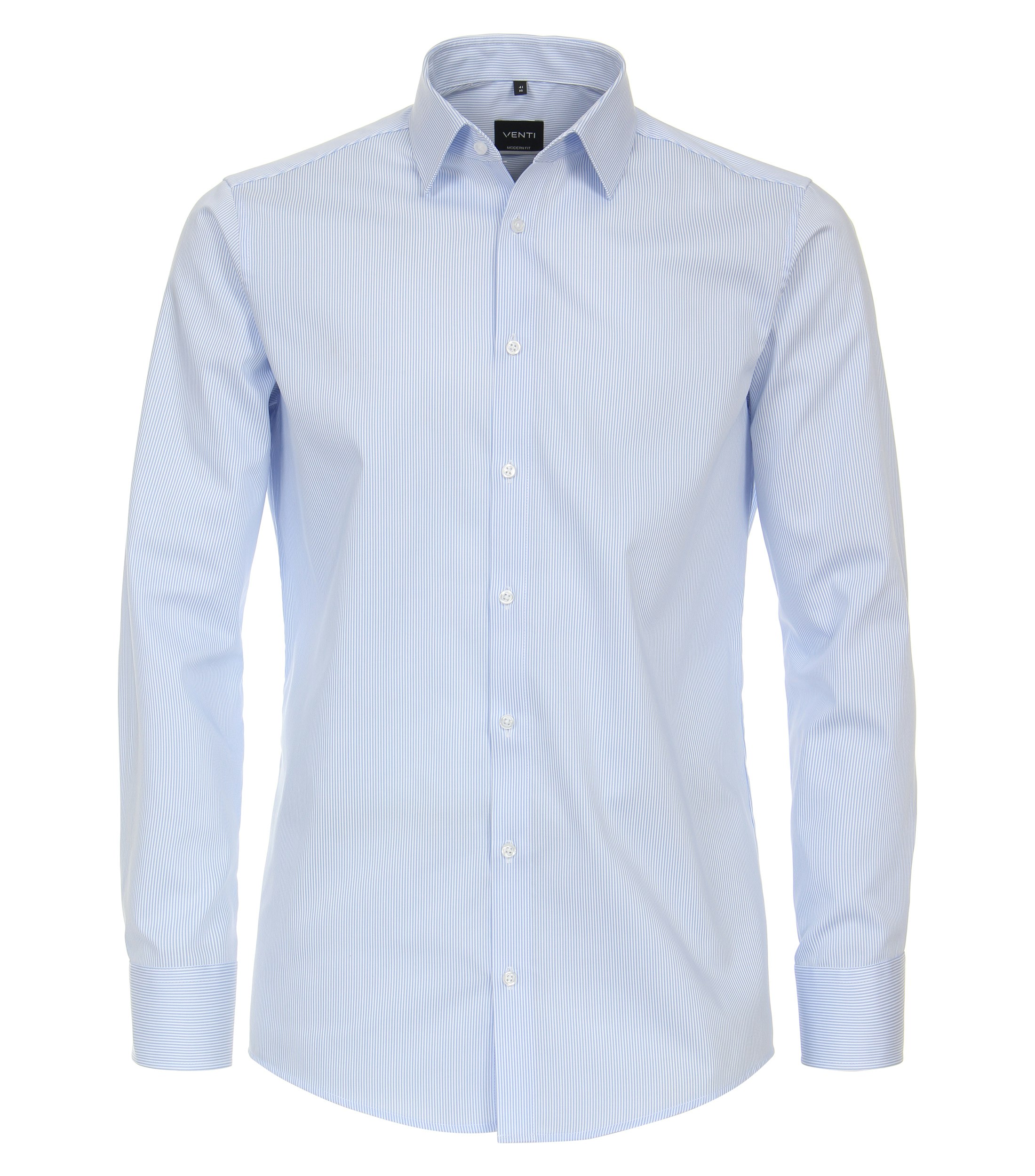 Ein Businesshemd im gestreift Muster in der Farbe Hellblau