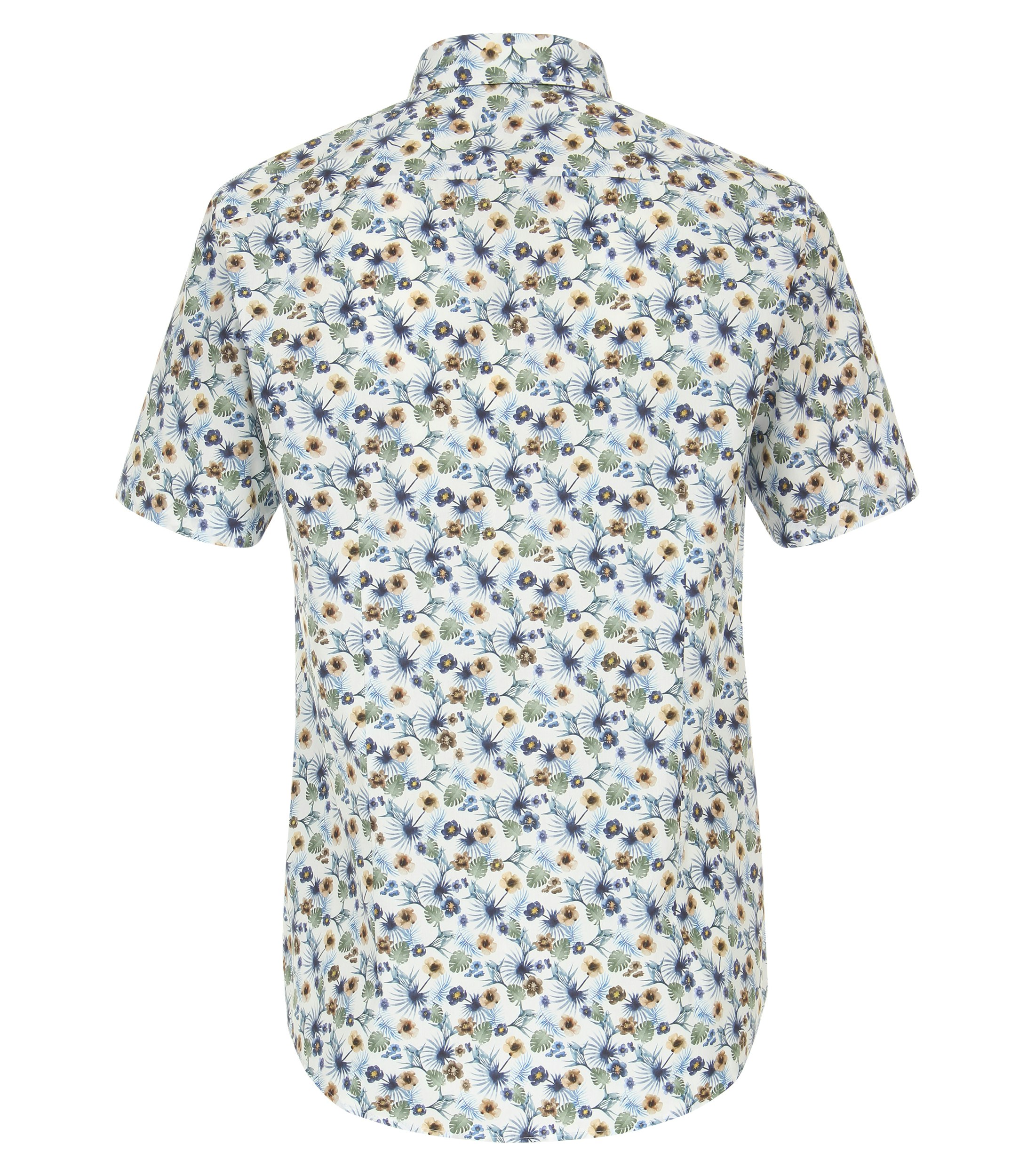 Ein Businesshemd im Print Muster in der Farbe dunkles Mittelblau