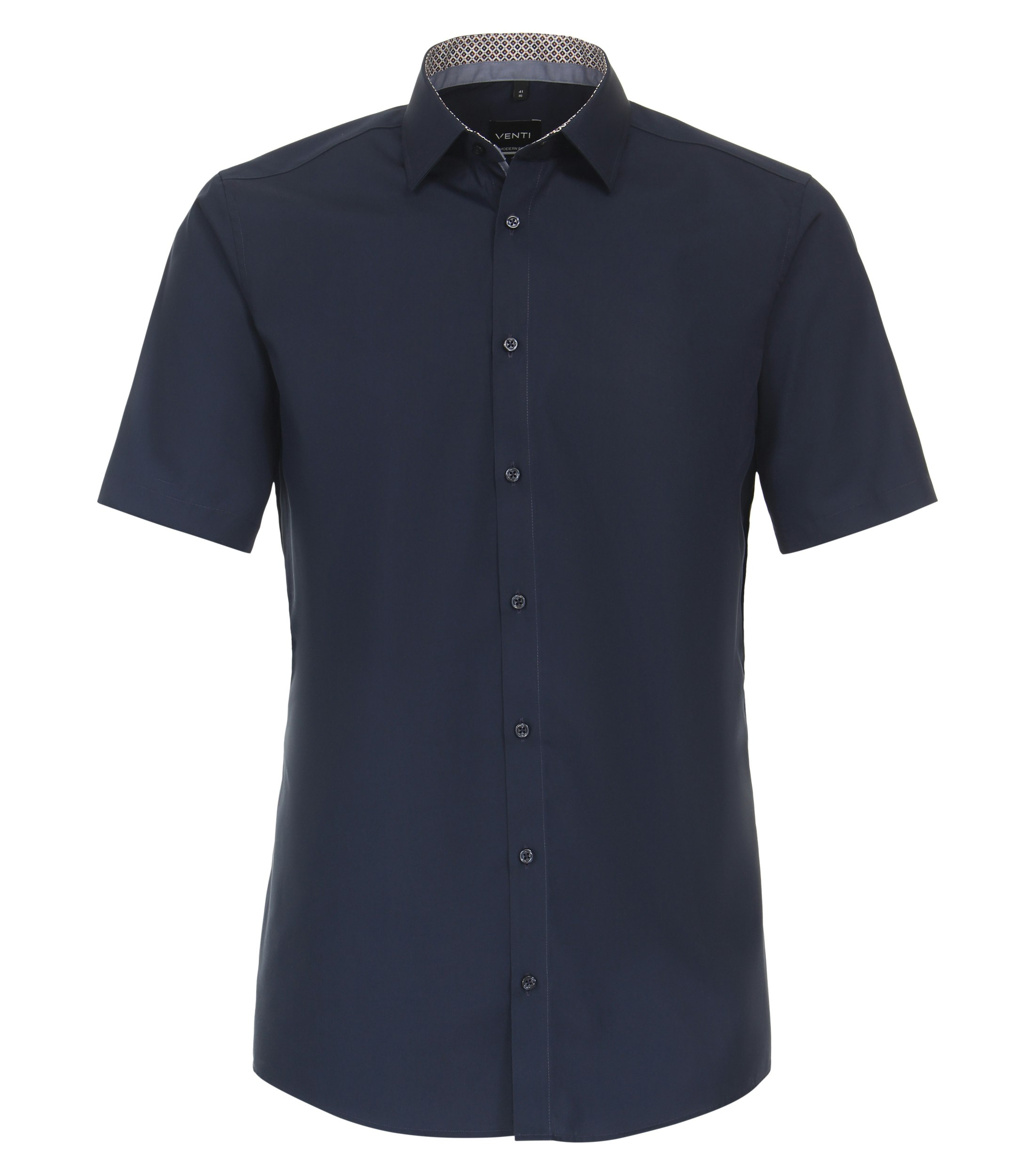 Ein Businesshemd im uni Muster in der Farbe Dunkelblau