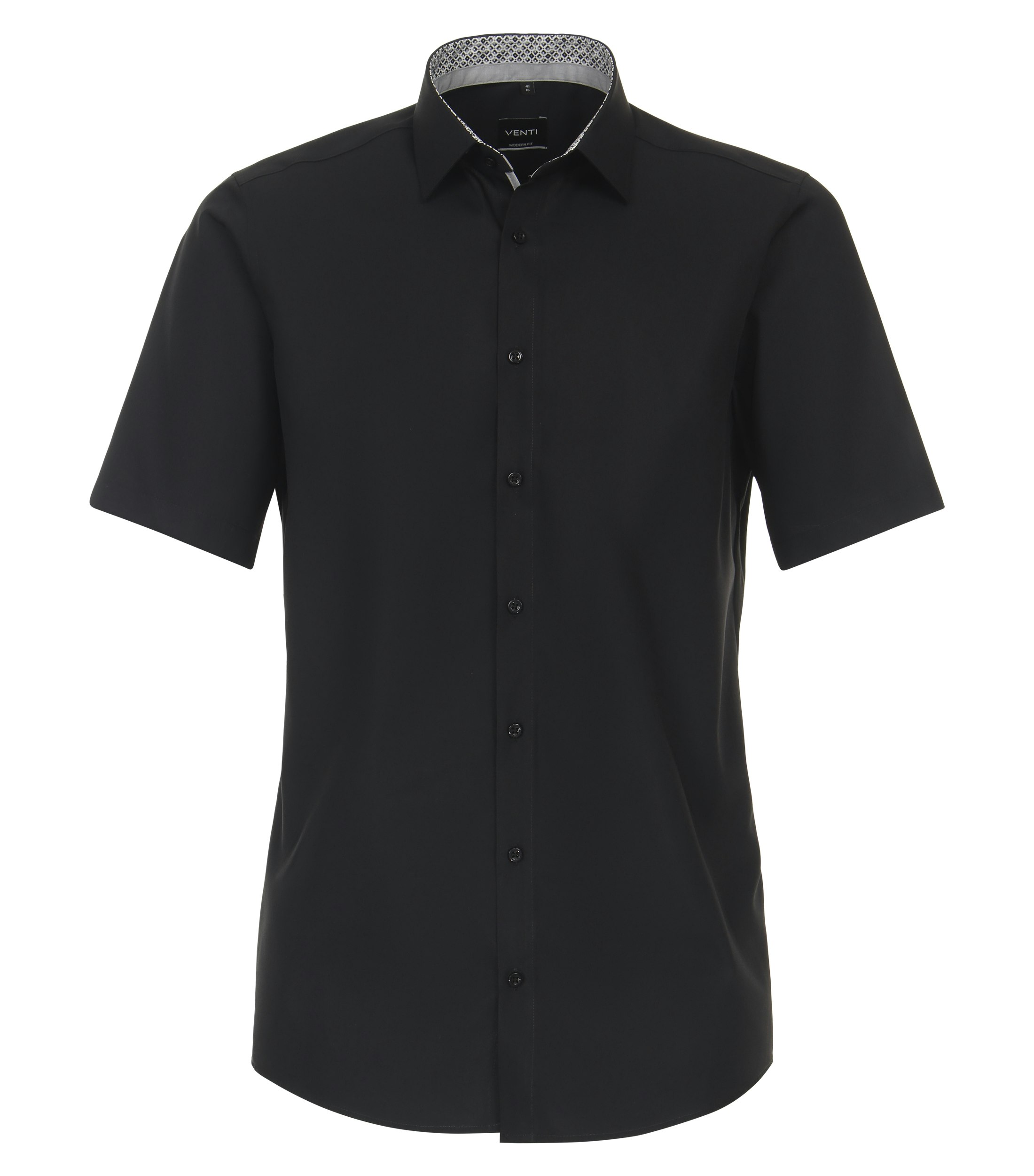 Ein Businesshemd im uni Muster in der Farbe Schwarz