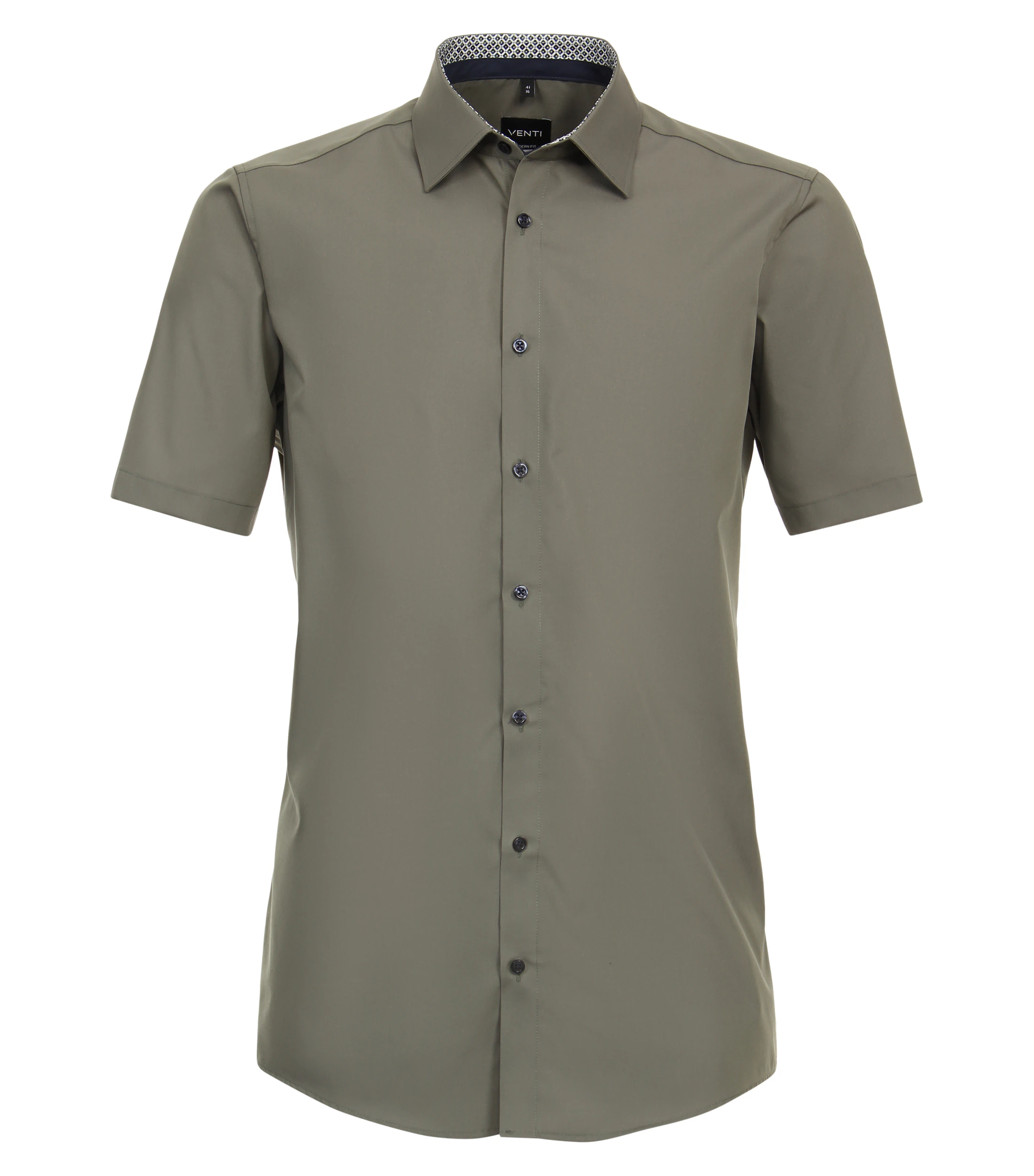 Businesshemd im unifarbenen Design in der Farbe Olive