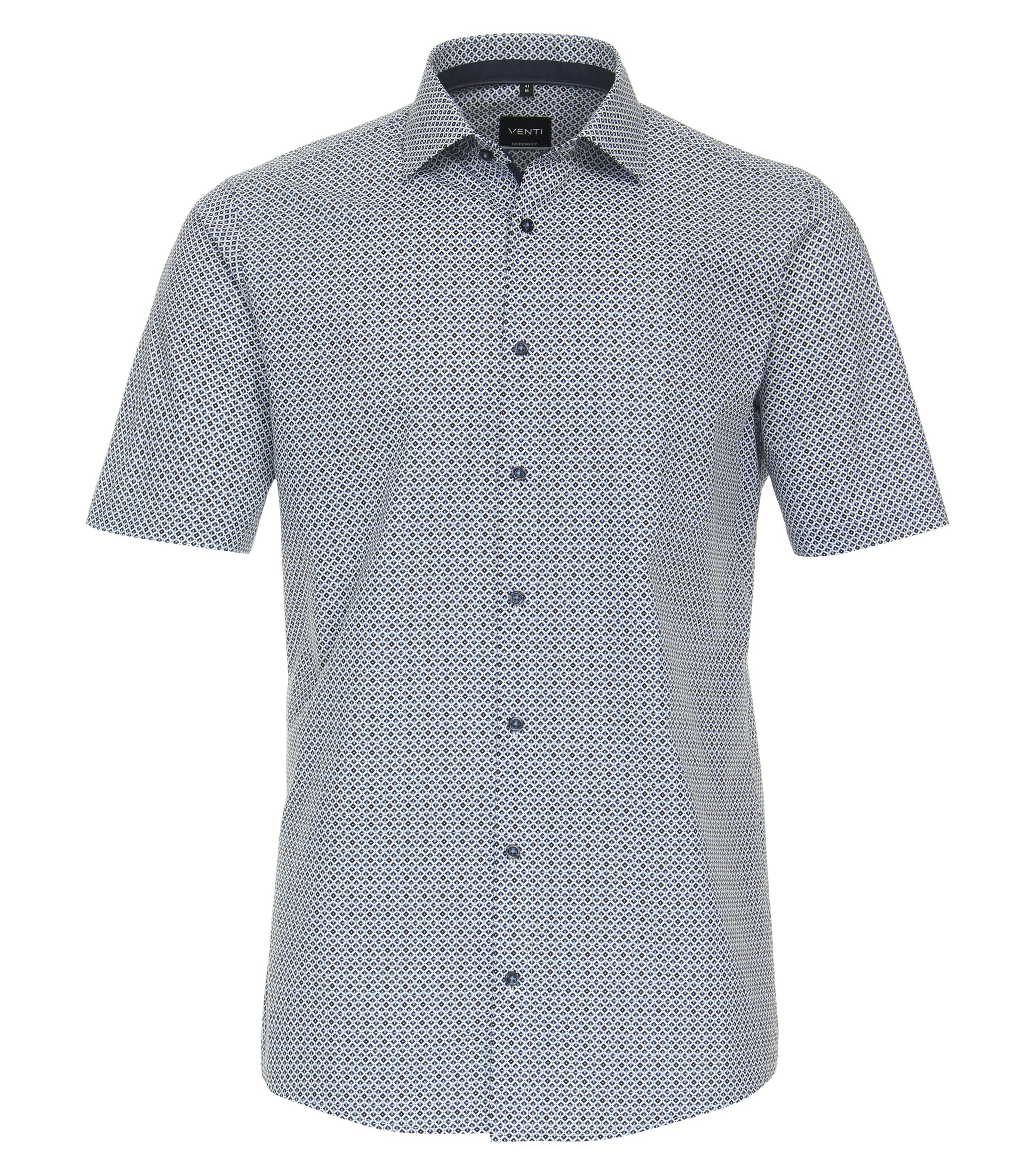 Ein Businesshemd im Print Muster in der Farbe Dunkelblau