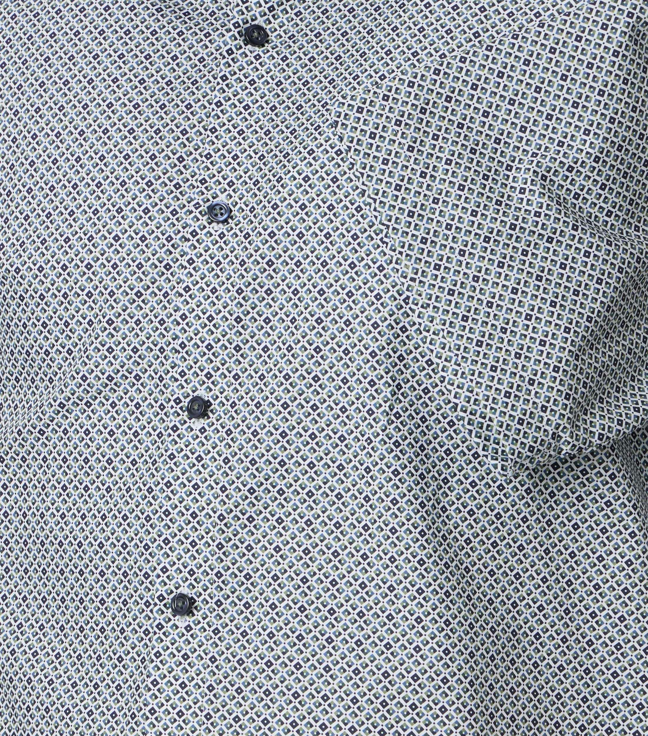 Ein Businesshemd im Print Muster in der Farbe Grün