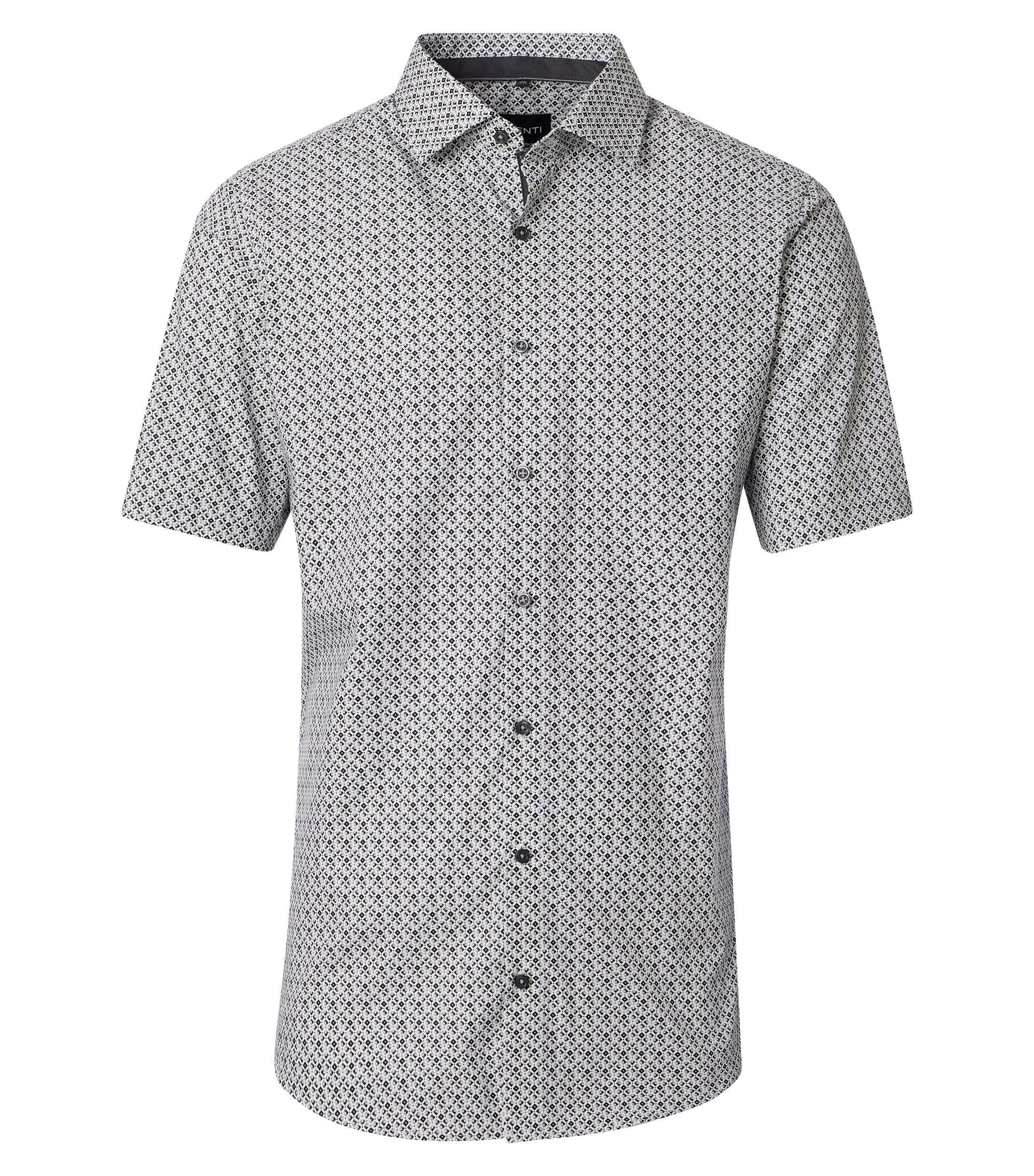 Ein Businesshemd im Print Muster in der Farbe Beige