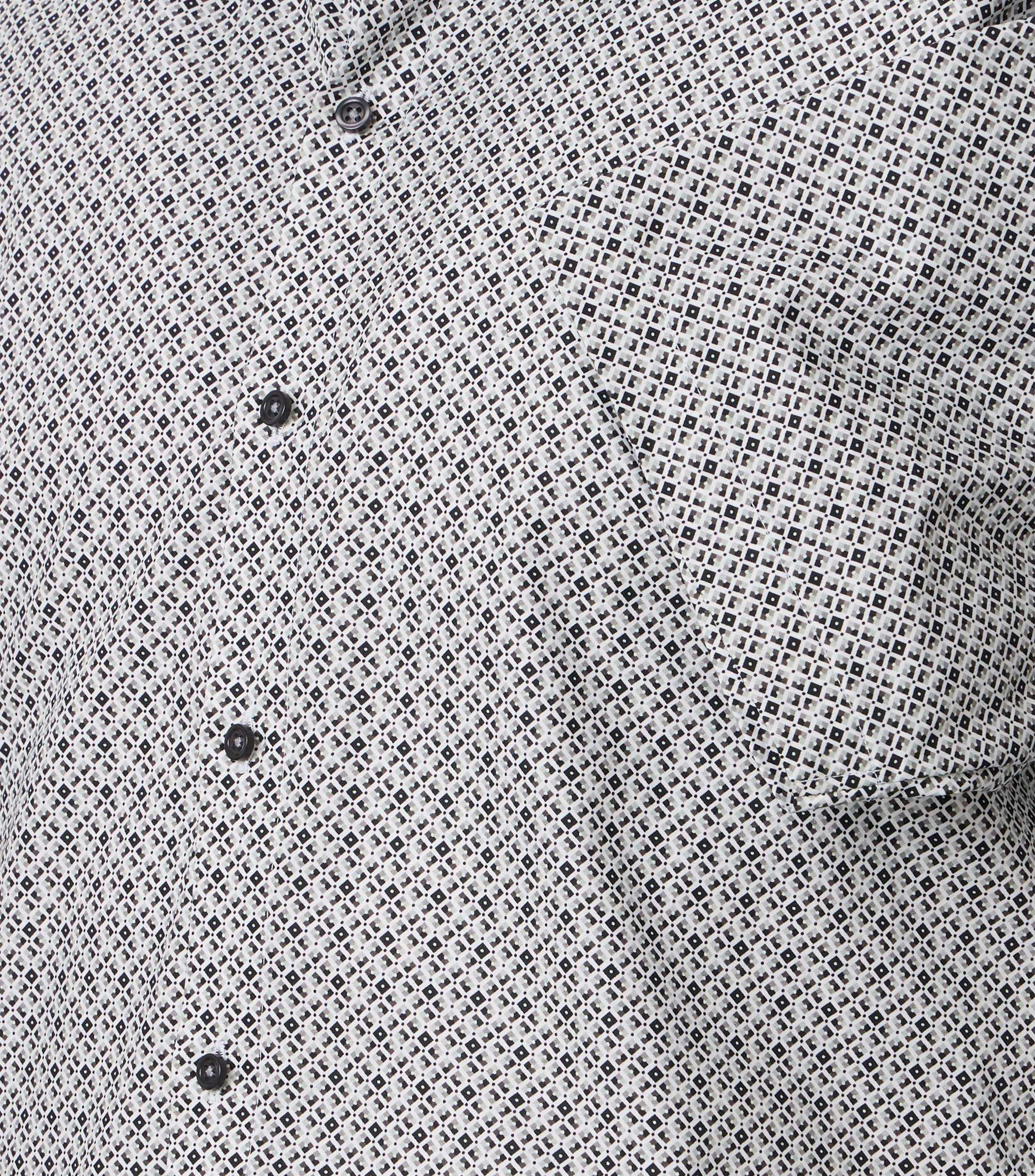 Ein Businesshemd im Print Muster in der Farbe Beige