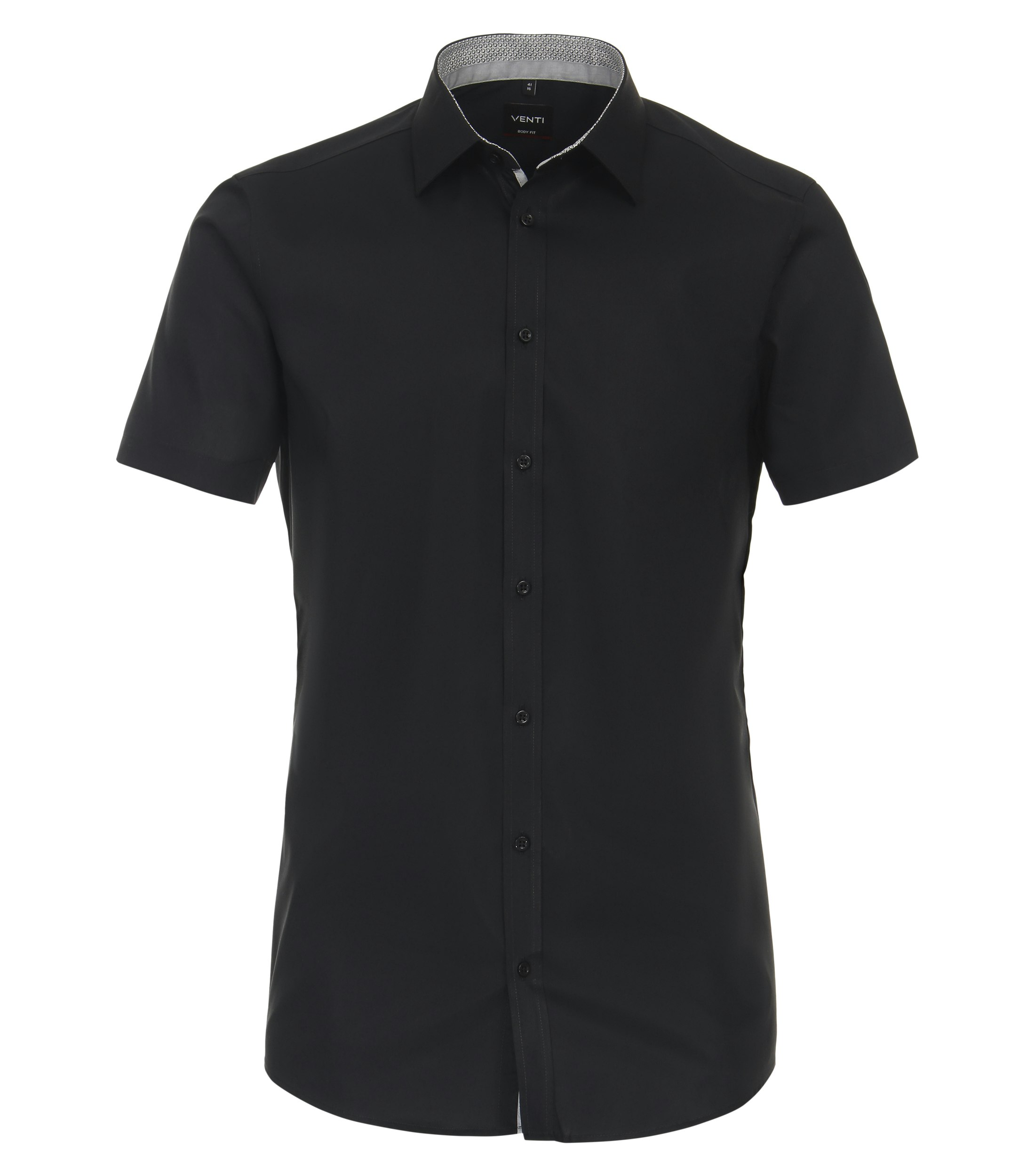 Ein Businesshemd im uni Muster in der Farbe Schwarz