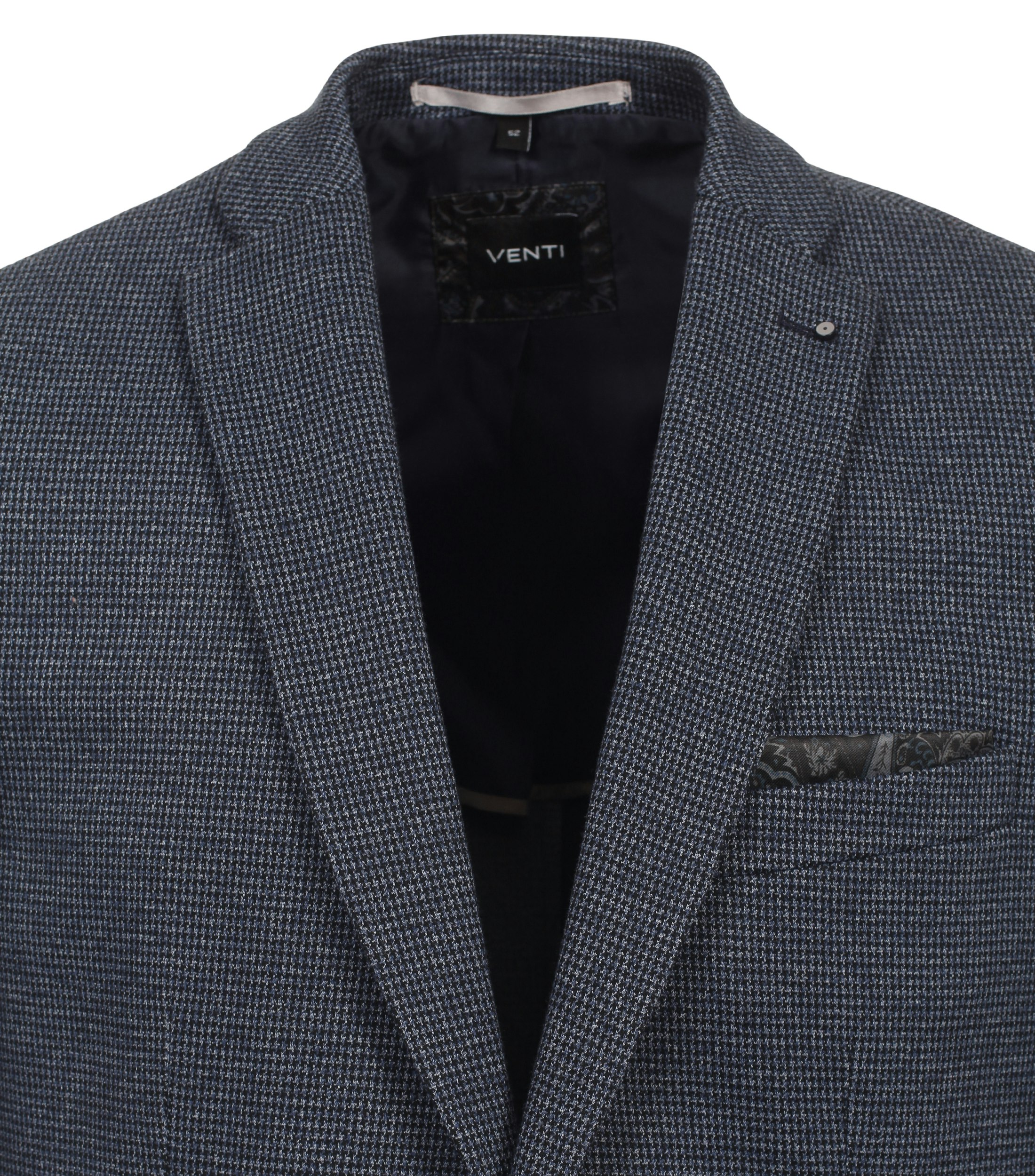 Ein Sakko im uni Muster in der Farbe graues Dunkelblau