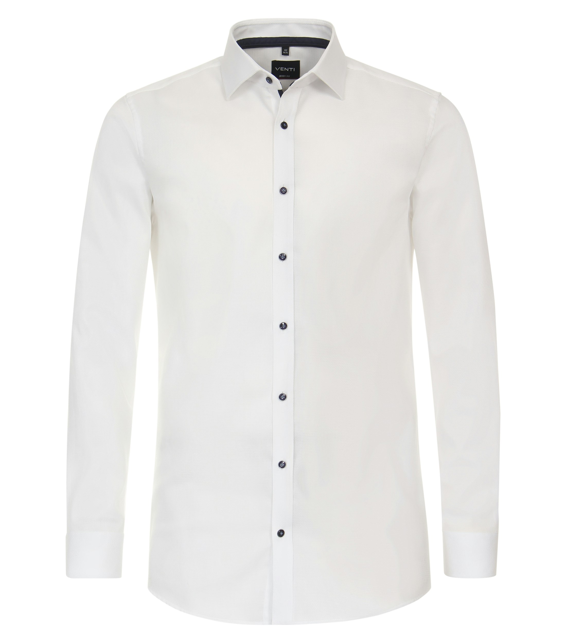 Ein Businesshemd im uni Muster in der Farbe Weiß