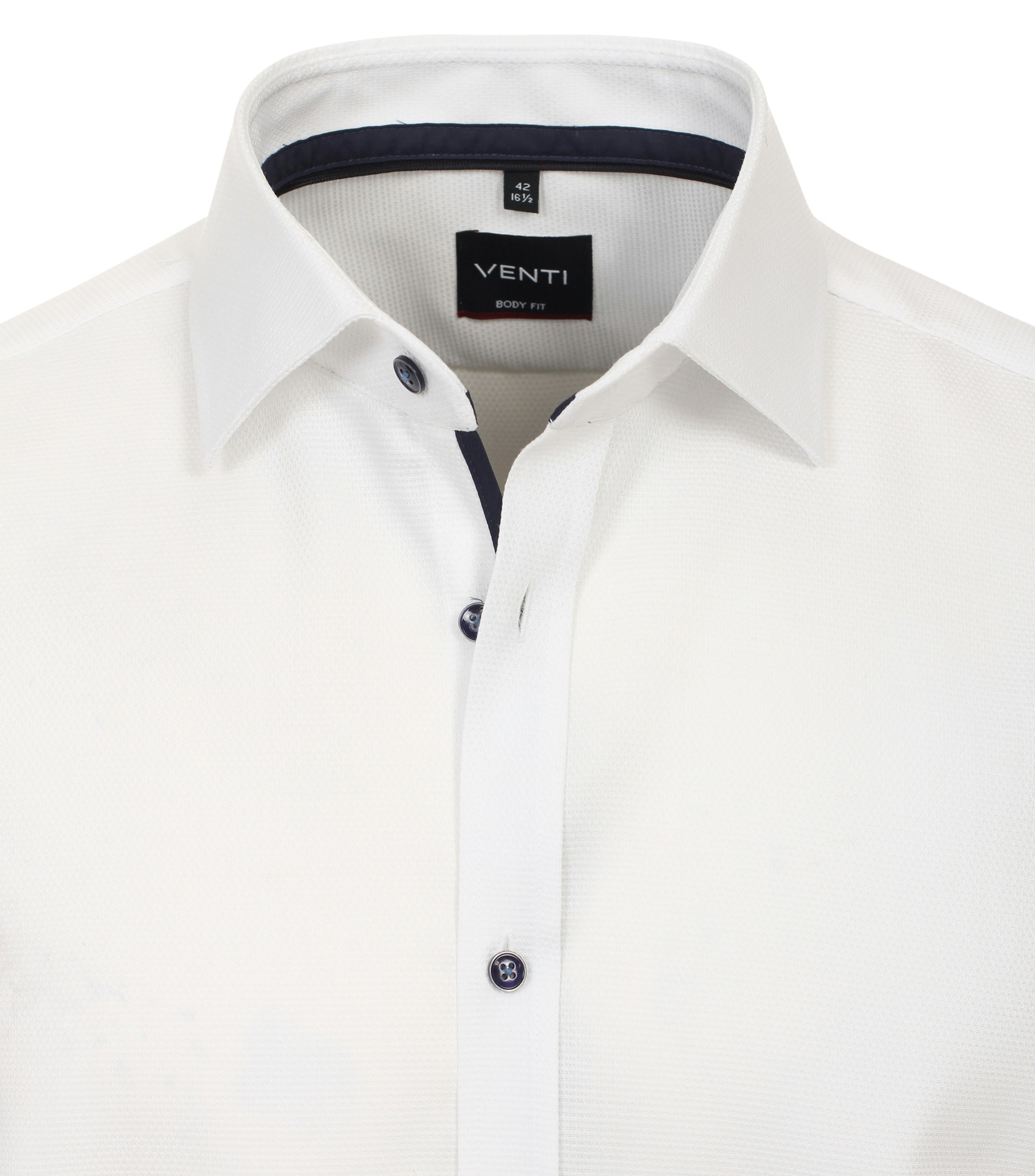 Ein Businesshemd im uni Muster in der Farbe Weiß