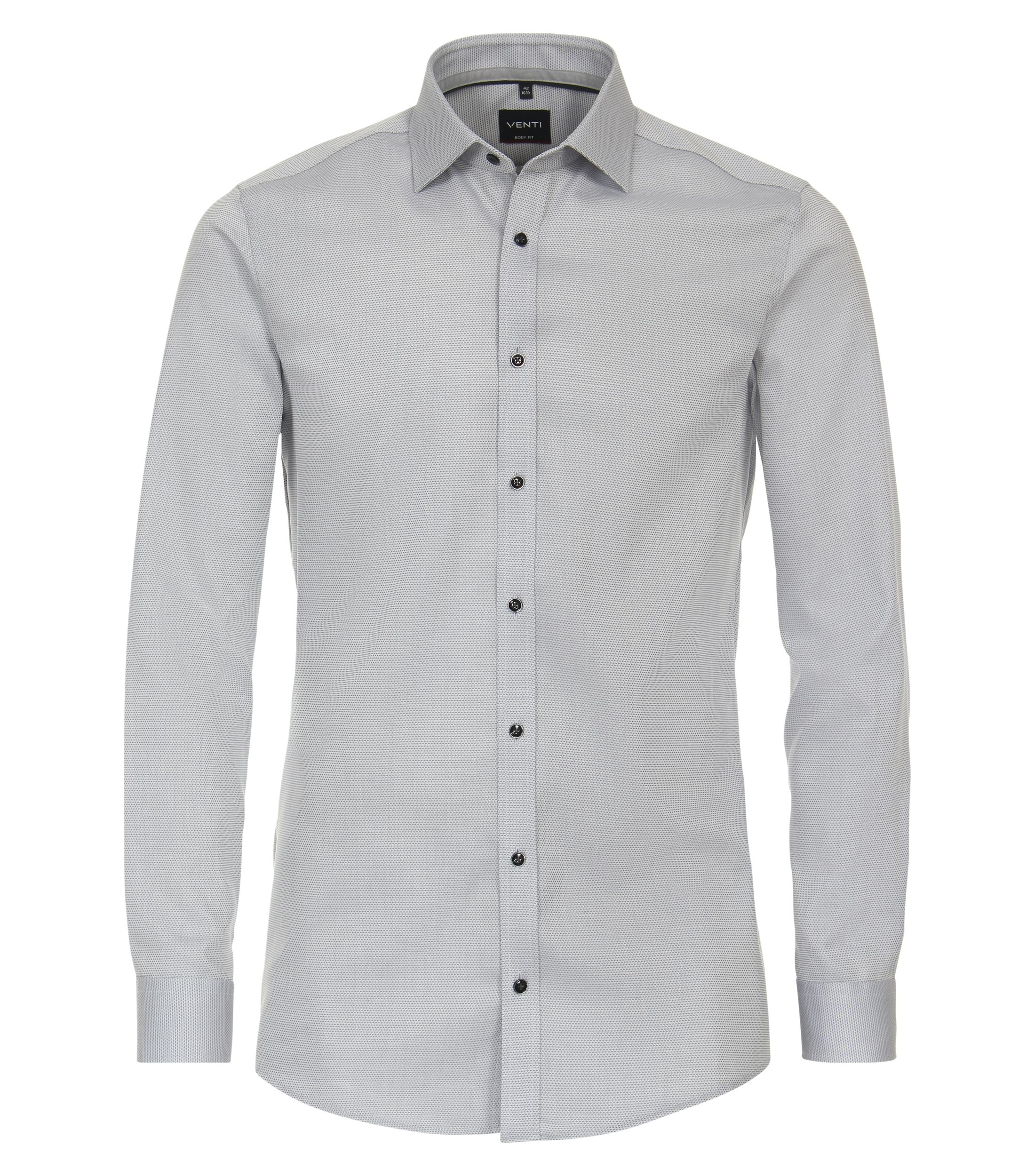 Ein Businesshemd im uni Muster in der Farbe Hellgrau