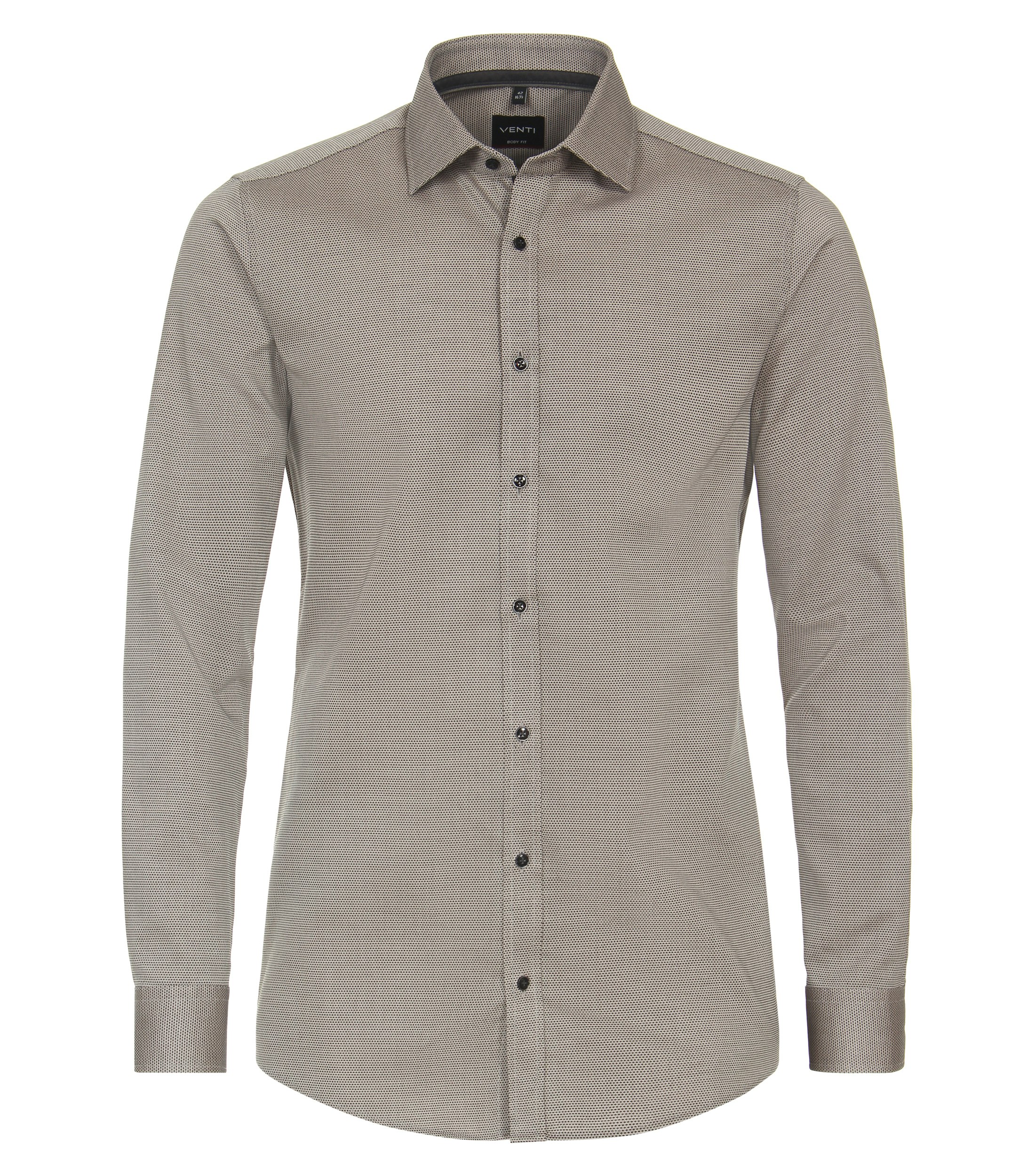 Ein Businesshemd im uni Muster in der Farbe Hellbraun