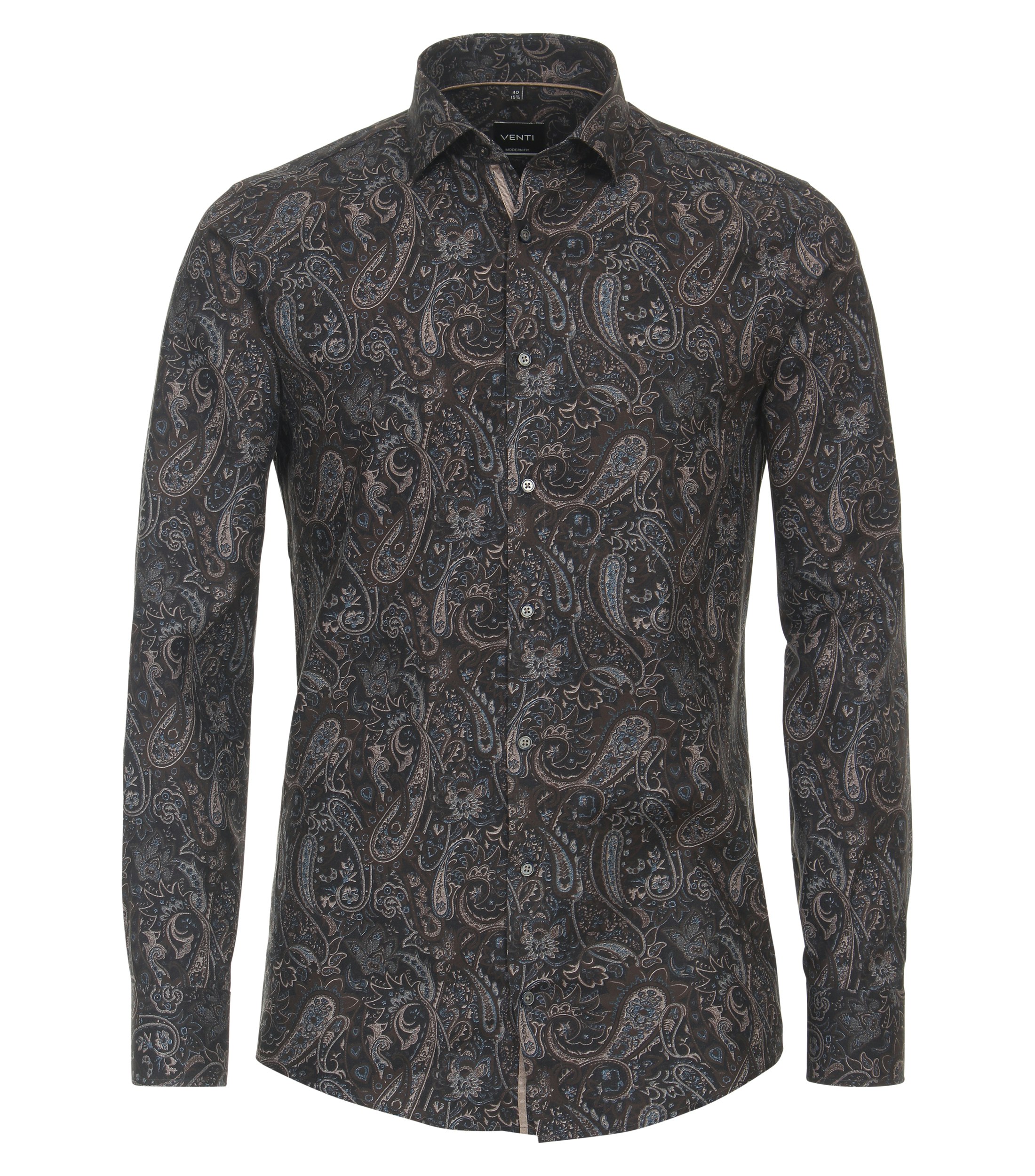 Ein Businesshemd im uni Muster in der Farbe Dunkelgrau