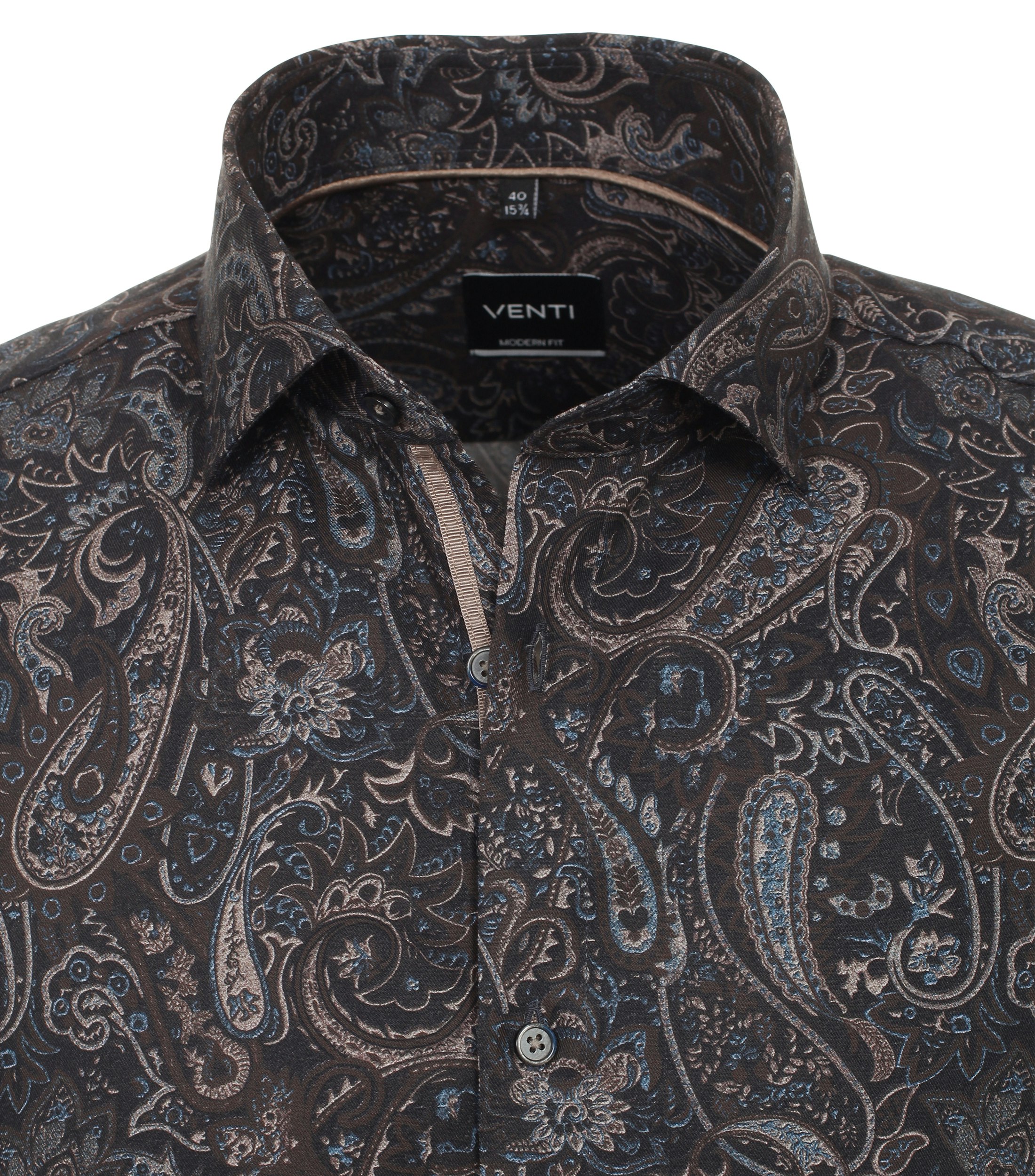 Ein Businesshemd im uni Muster in der Farbe Dunkelgrau