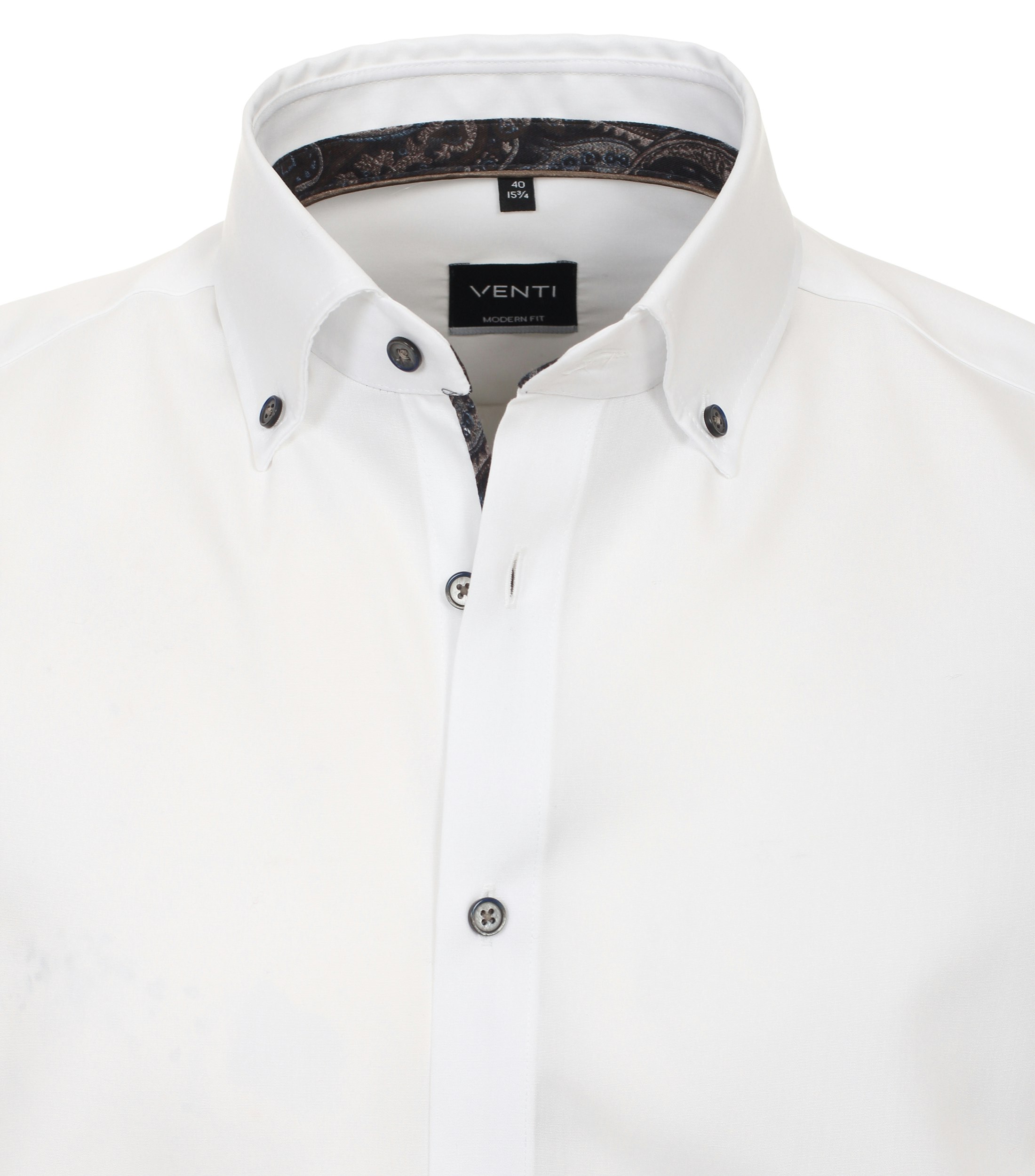 Ein Businesshemd im uni Muster in der Farbe Weiß