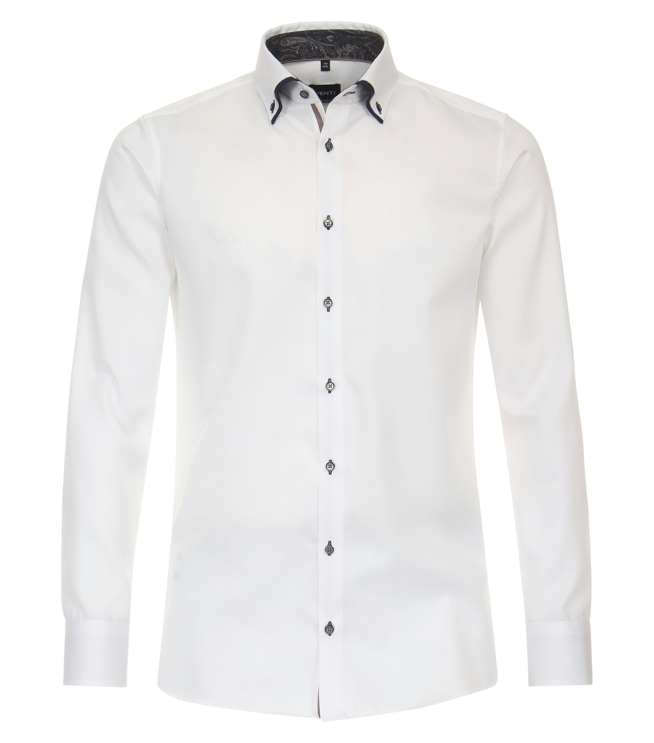 Ein Businesshemd im uni Muster in der Farbe Weiß