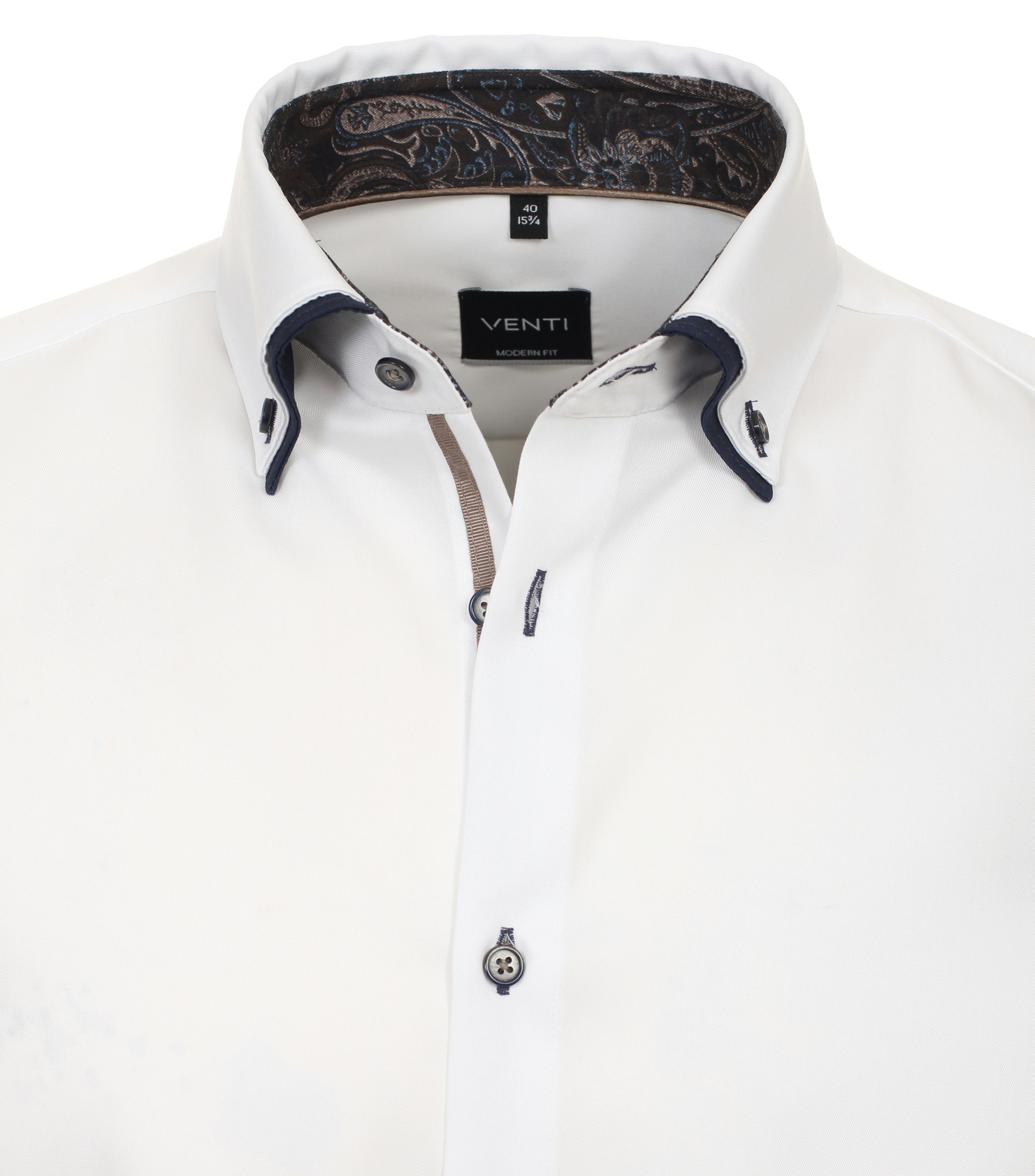 Ein Businesshemd im uni Muster in der Farbe Weiß