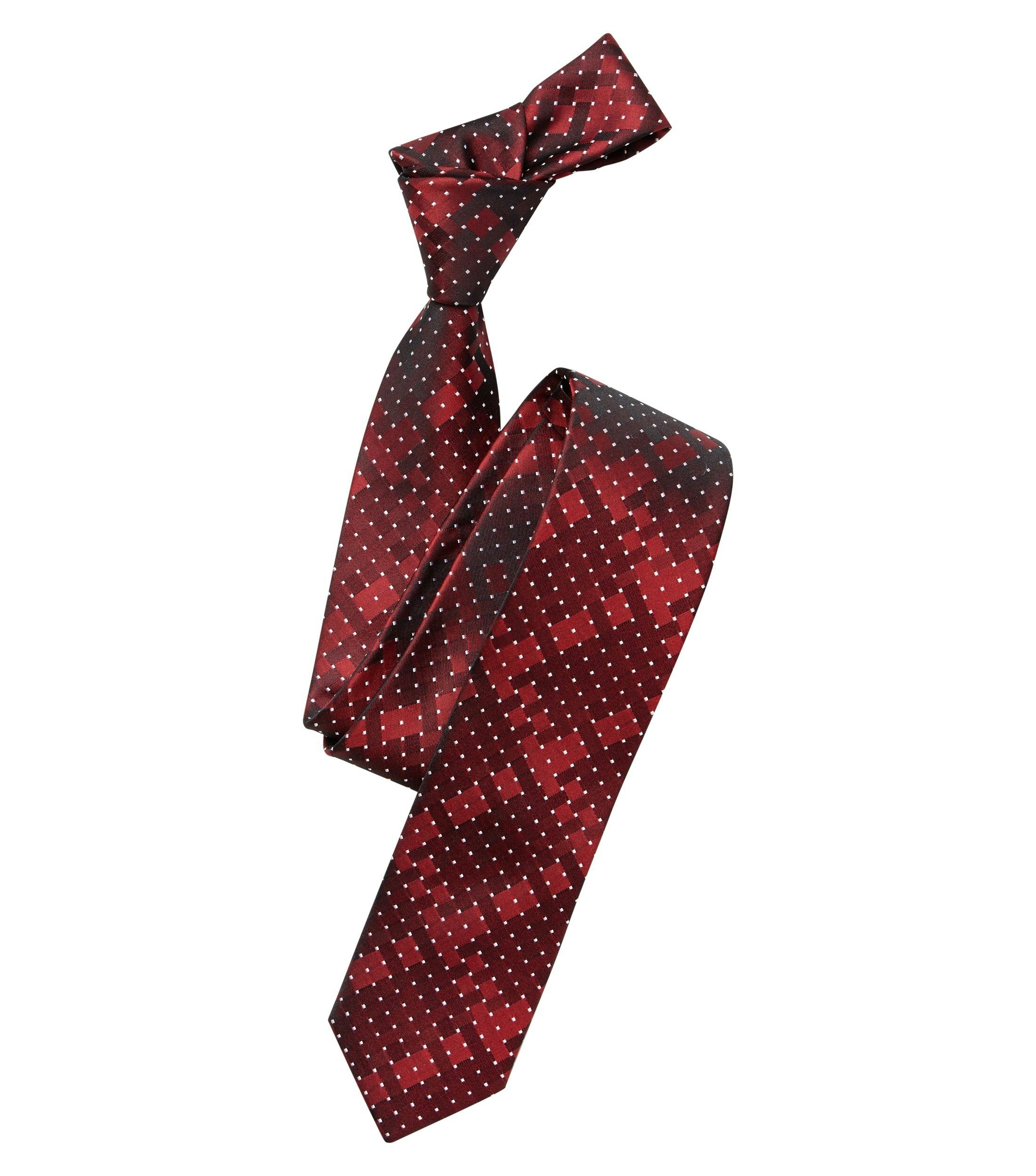 Eine Krawatte im gestreift Muster in der Farbe Rot